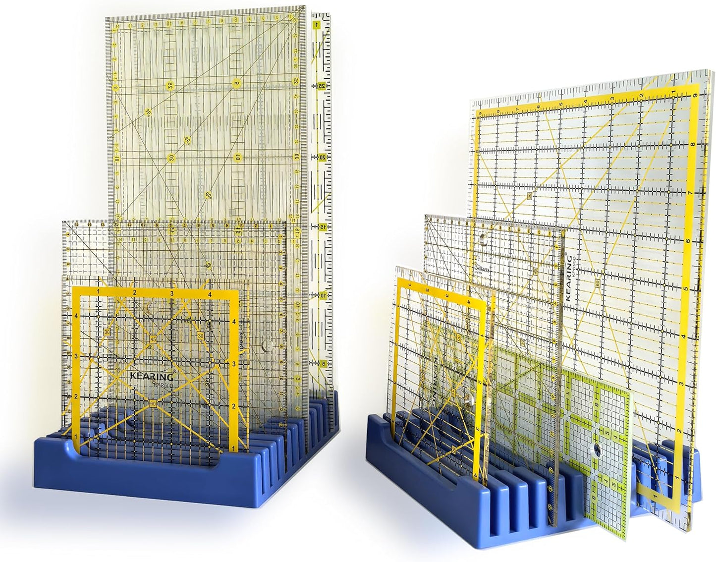 Storage Rack for Quilting Rulers, 12 Slot Ruler Holder Organizer and Storage (2-Pack)