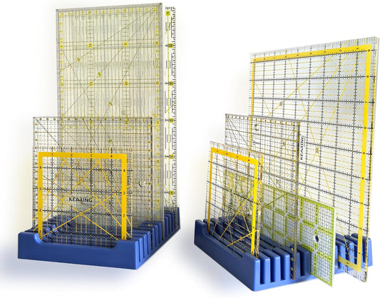 Storage Rack for Quilting Rulers, 12 Slot Ruler Holder Organizer and Storage (2-Pack)