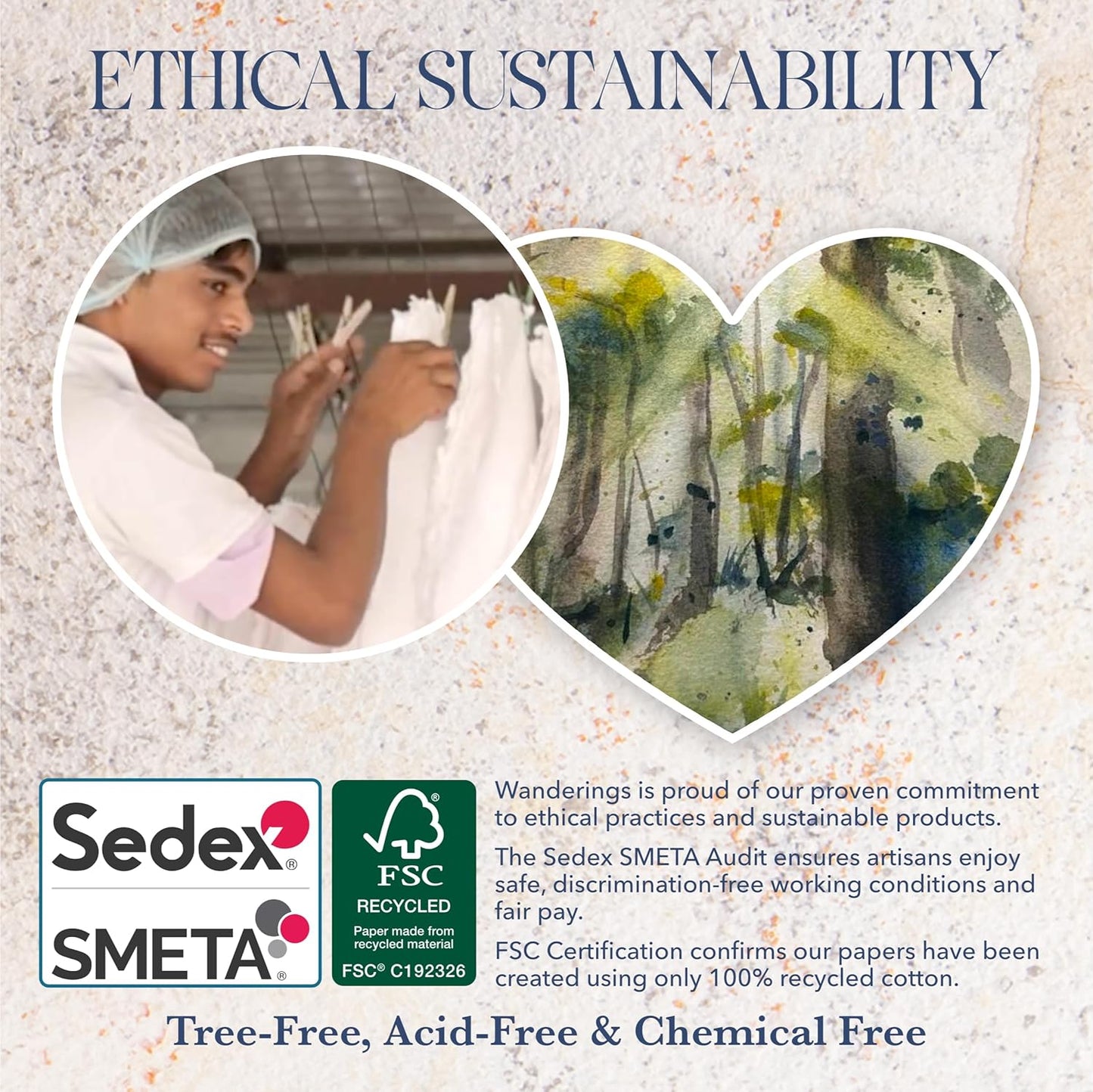 Wanderings Red A4 Handmade Paper with Deckled Edge - 8.3"x11.7", 150 GSM, 50 Sheets Textured Paper - Perfect for Wedding Invitations, Menus, Place Cards, Drawing, Writing, Calligraphy, Romatic Events