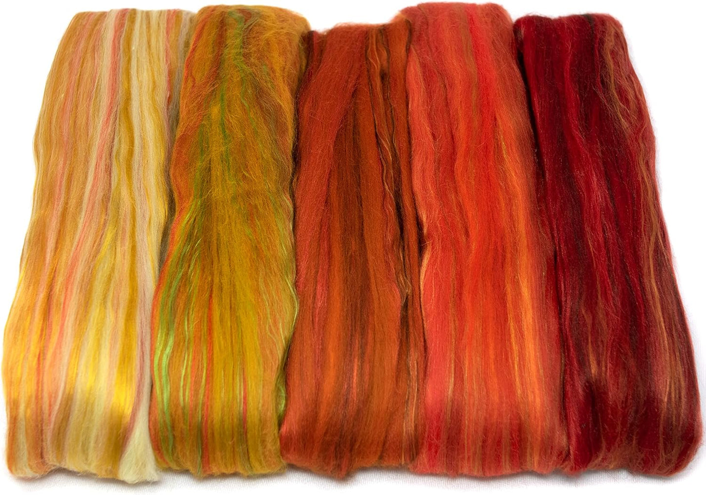 Merino Silk Luxe Tonal Designer Blend. Superfine Merino, Mulberry, Tussah Silk. Top Roving for Spinning or Felting. Spice Market 5oz