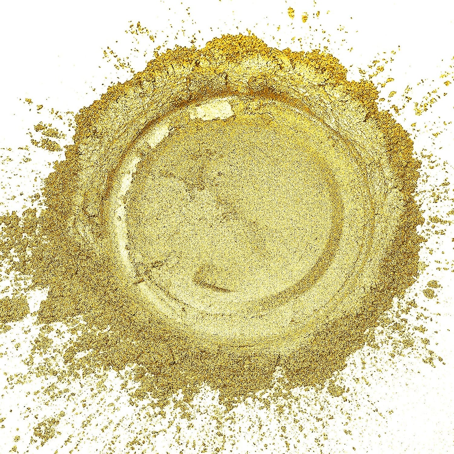 Sun Gold Mica Powder for Epoxy Resin，Natural Shimmer Mica Powder Used for Coloring Resin Artwork, car Spray Paint, Candles, soap, Eye Shadow, Lip Gloss, Nail Polish(50g/1.7oz)