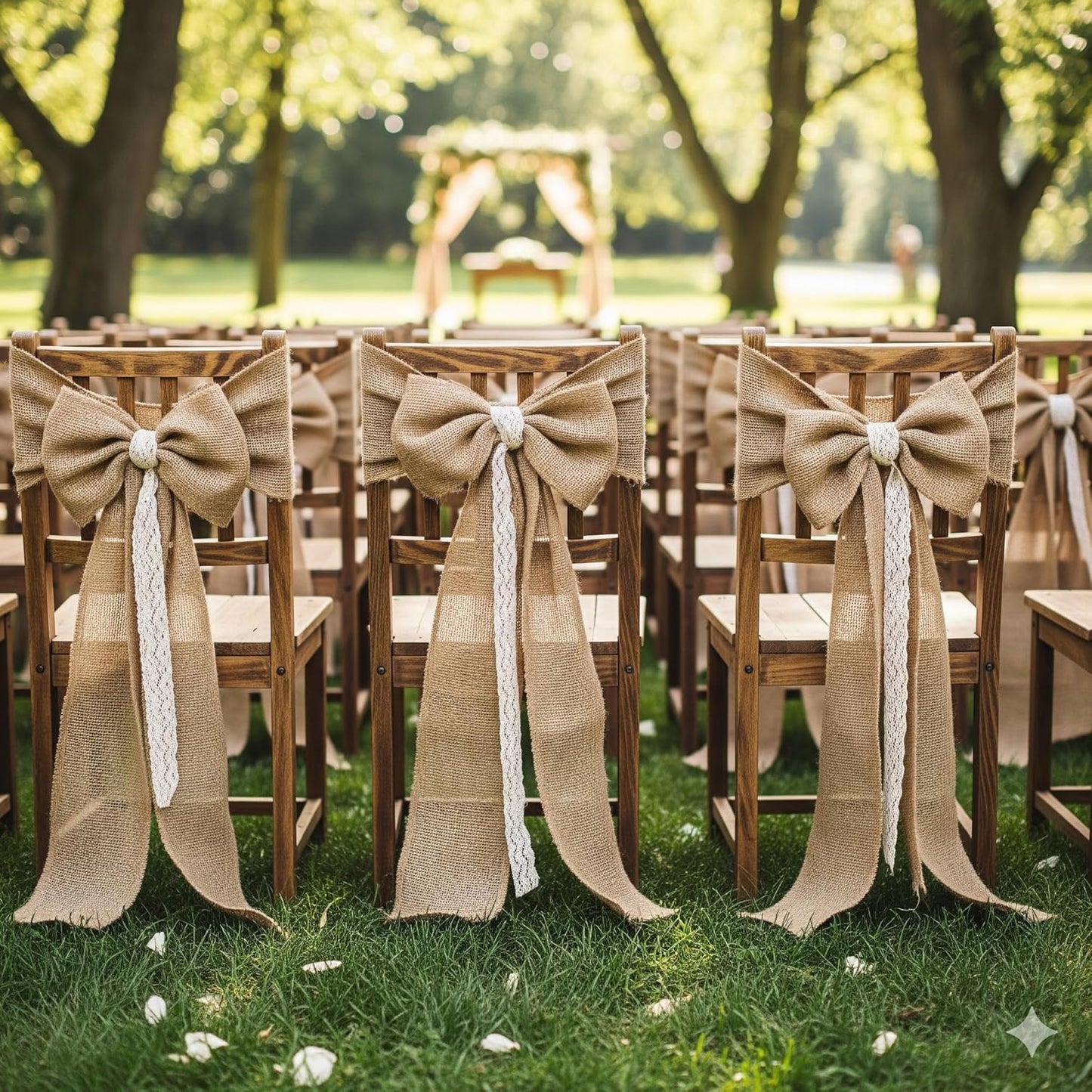 Burlap Ribbon 4" x 15 Yards Natural Jute 4 Inch 5yards 3 Rolls, (Natural, 4Inch X 15yards)