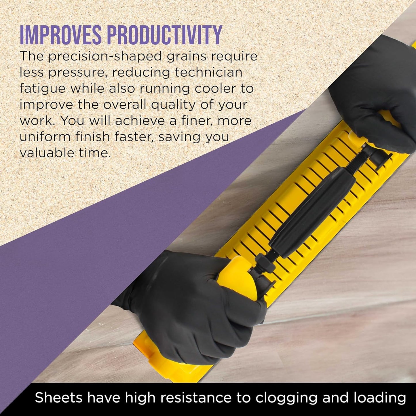 Dura-Gold Premium 800 Grit PSA Purple Film Ceramic Longboard Sandpaper, 2-3/4" Wide Continuous 20 Yard Roll - Self Adhesive Stickyback for Auto & Wood Air File Long Board Sanders, Hand Sanding Blocks