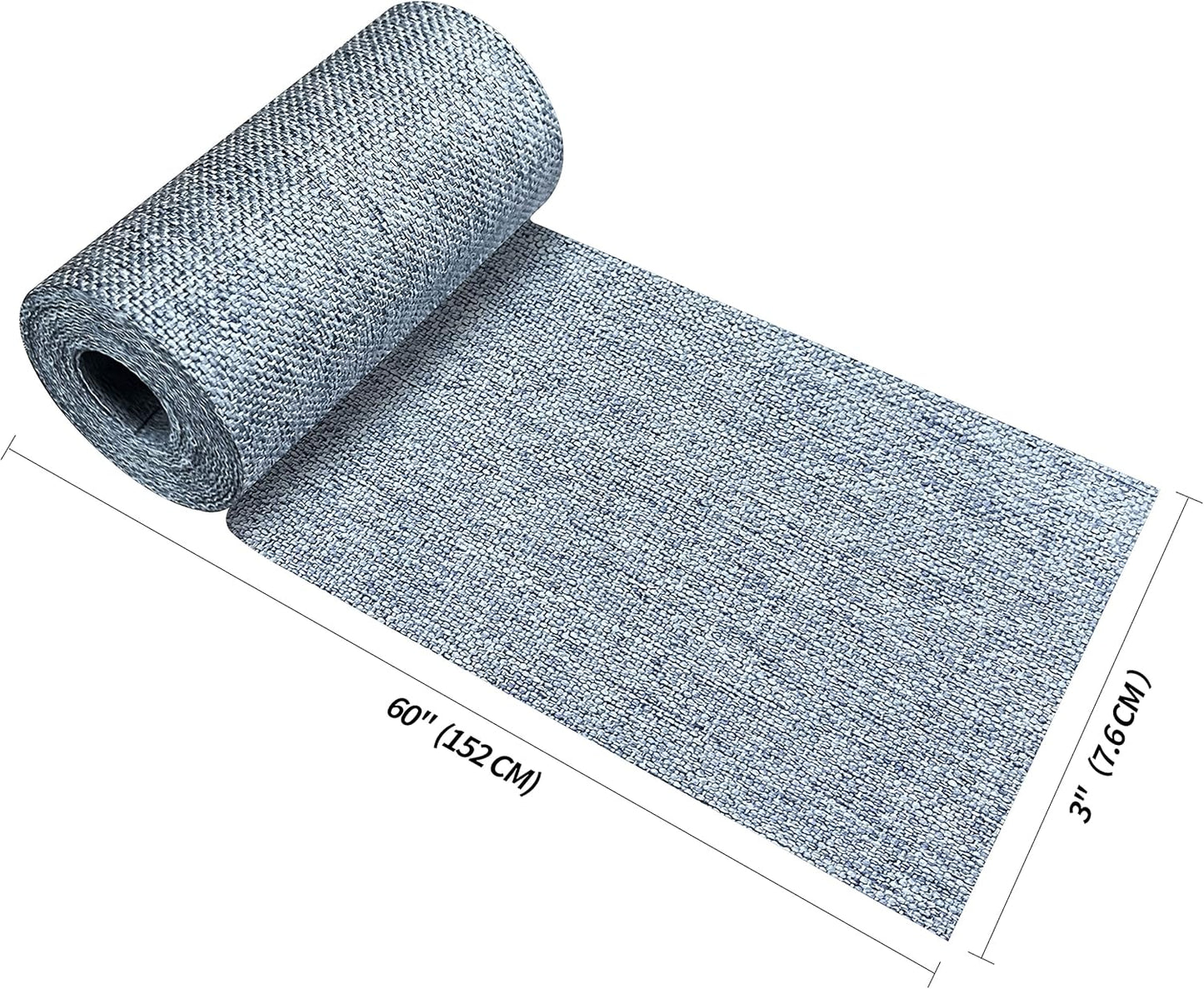 King Mountain Premium Linen Fabric Iron-on Repair Patch, Inside&Outside, 3"x60" With Backing Glue, Decorative Kit (Blue Grey)