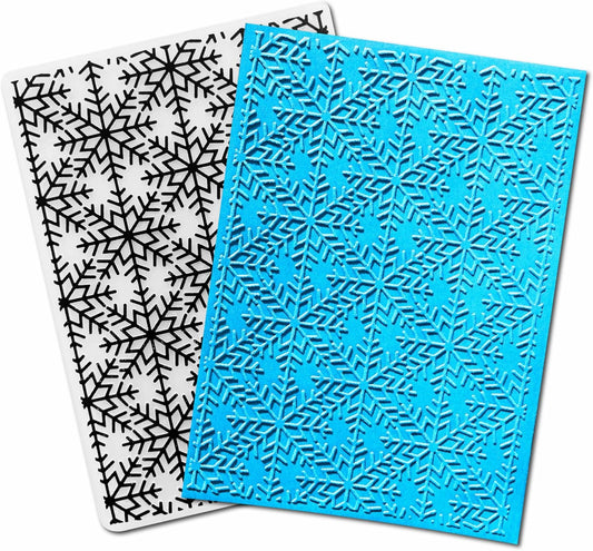Arbuya Snowflakes Background Plastic Embossing Folders for Card Making Christmas Impression Embossing Folder for Scrapbooking Paper Crafting Home Decoration