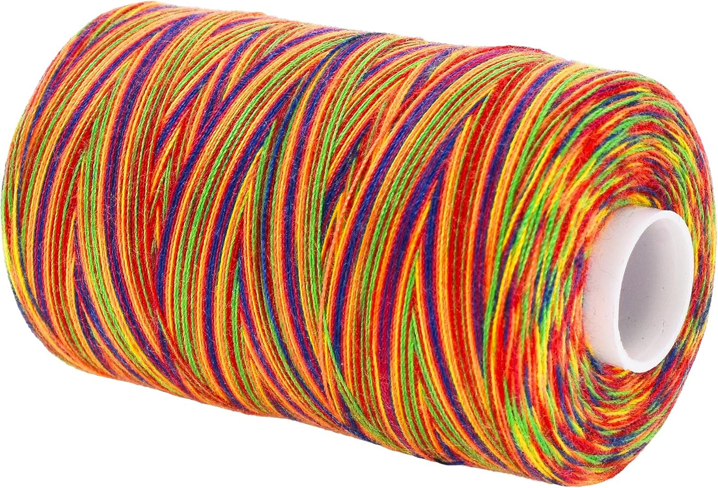 Mandala Crafts 4 Pack of Serger Threads Cones Spools - 40S/2 4000 Yards Polyester Rainbow Threads for Sergers Machine and Overlock Quilting Sewing Machine