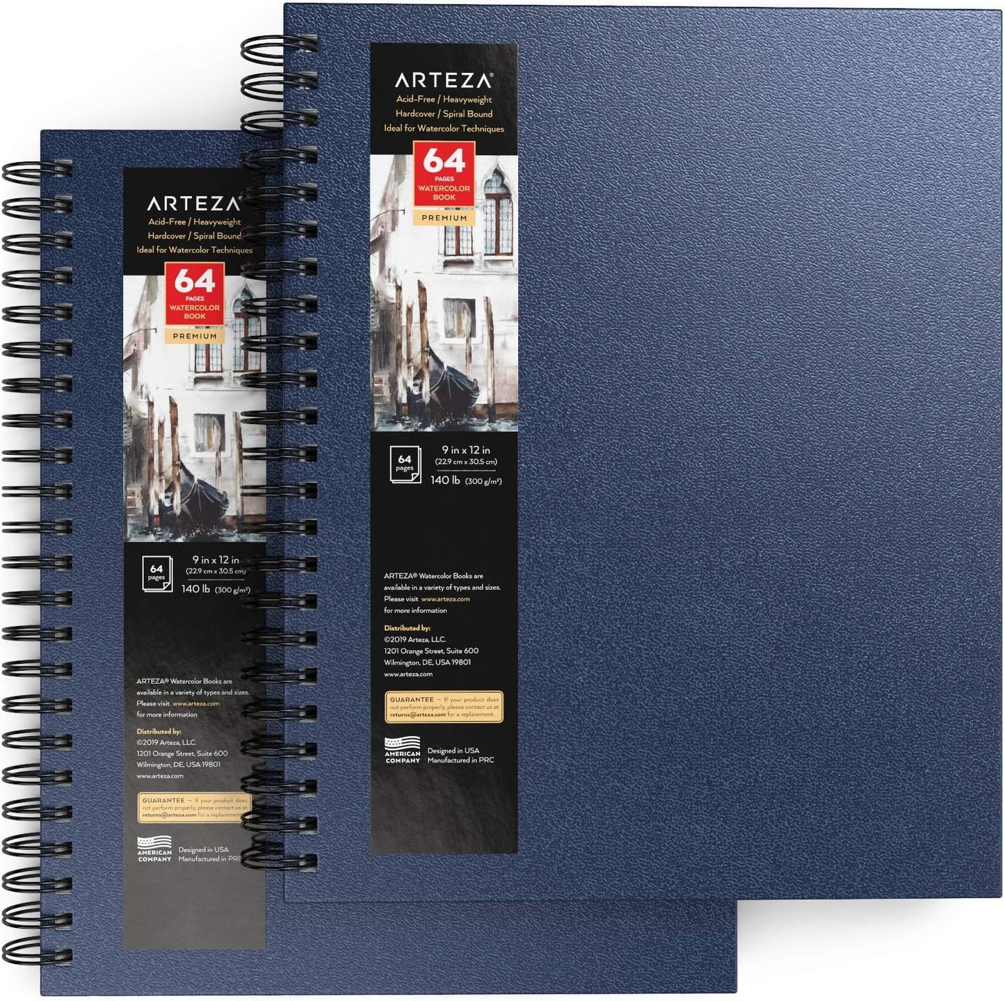 ARTEZA ARTZ-9156 Watercolor-Paper, 9x12-inch-2 Pack, Blue 2 Count