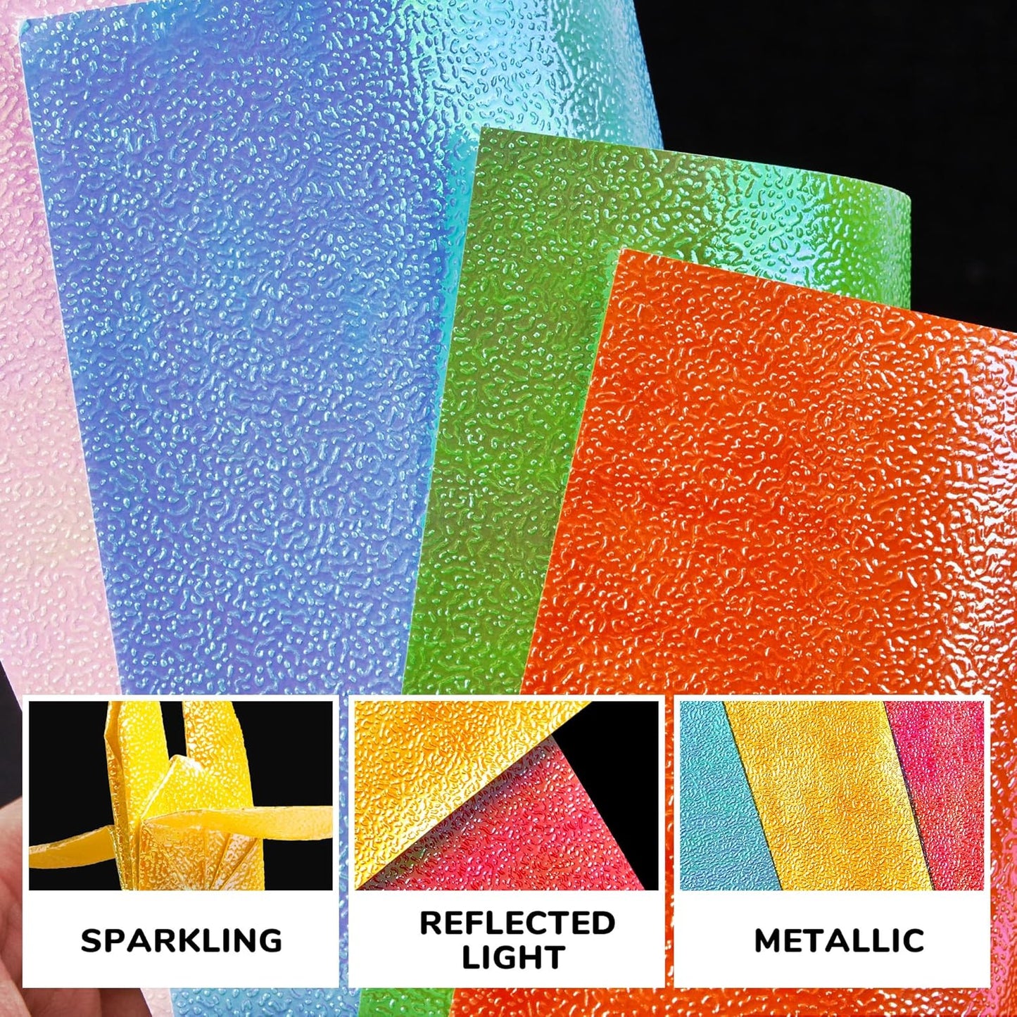 Textured Origami Paper 6x6 Inches - 50 Sheets Durable and tear-resistant with Artistic Patterns - Premium Craft Paper for Beginners & Experts, Ideal for Scrapbooking, Card Making and DIY Crafts