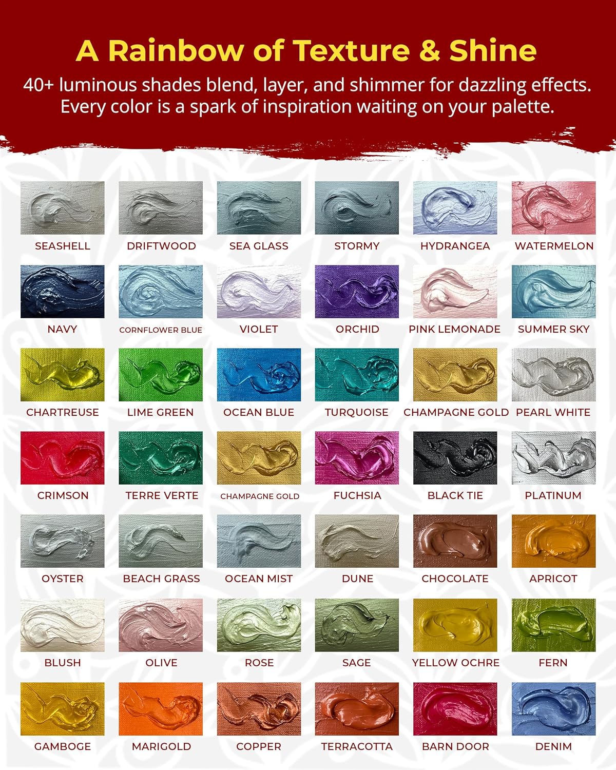 The Crafter's Workshop Stencil Butter - Jewels Acrylic Paint Set - Boutique Metallic Texture Paste for Art, Canvas, Journals, & Cards - 4 x 2oz Jars