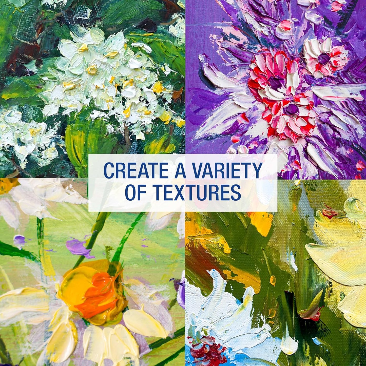 U.S. Art Supply Impasto Clear Acrylic Gel Medium (500ml Tub) - Layering & Extending Acrylic Paint