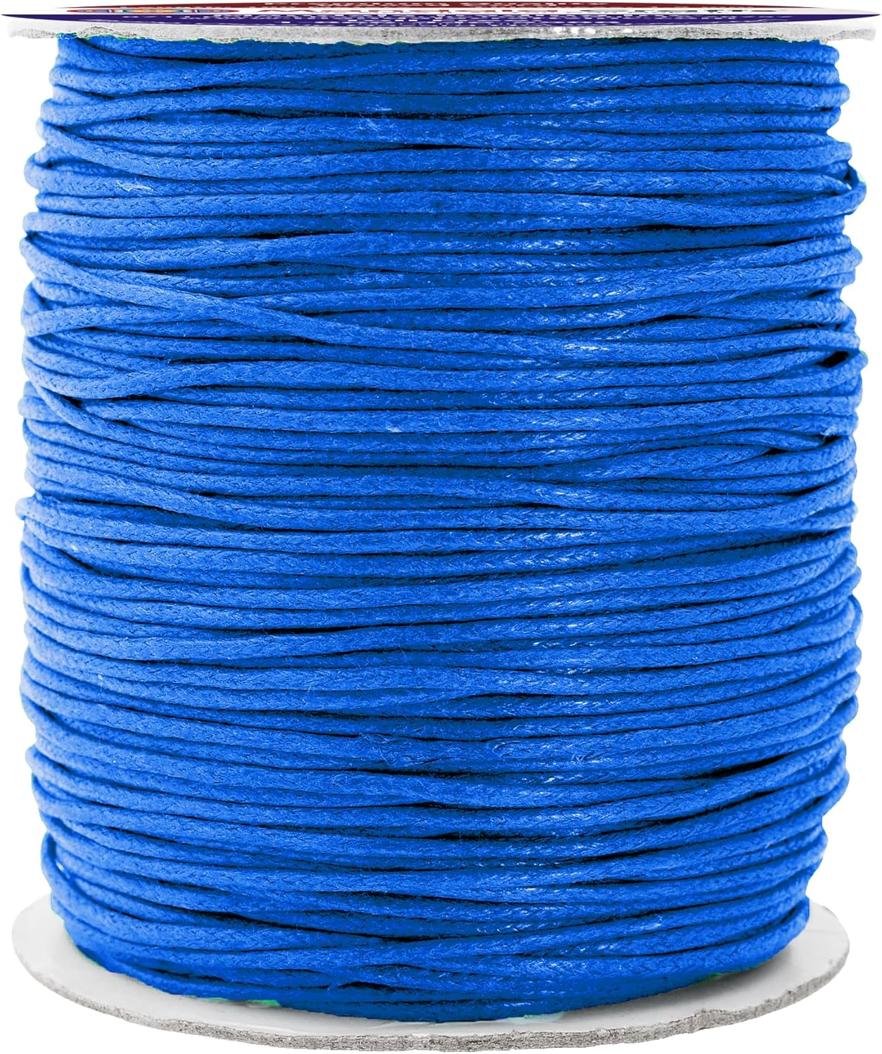 Mandala Crafts 1.5mm 109 Yards Sapphire Blue Cotton Waxed Cord for Jewelry Making - Beading String Thread for Bracelets and Necklaces