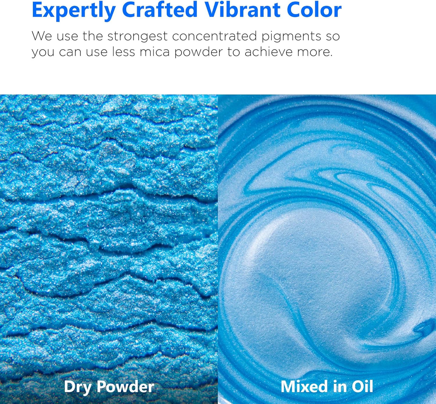 Rolio Premium Mica Powder - Maya Blue (50G / 1.76oz) - 1 Jar of Blue Pigment Powder for Epoxy Resin, Dye, Soap Making, Nail Polish, Paint, Candle Making, Bath Bombs, Slime