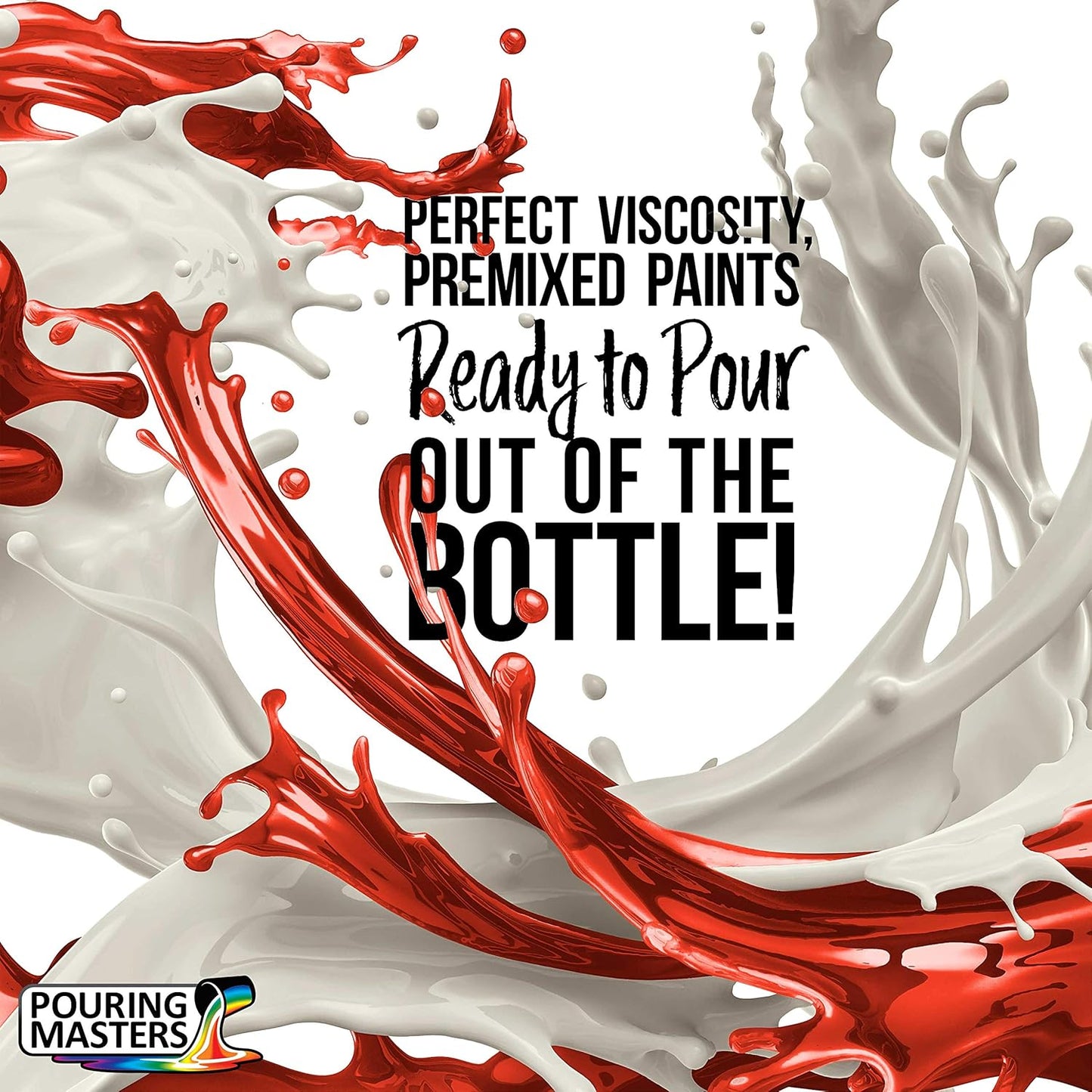 Pouring Masters Havana Red Ready to Pour Acrylic Pouring Paint - Premium 8-Ounce Pre-Mixed Fluid Acrylic Paint - Fluid Art Supplies for Canvas, Wood, Paper, Tile & Rocks