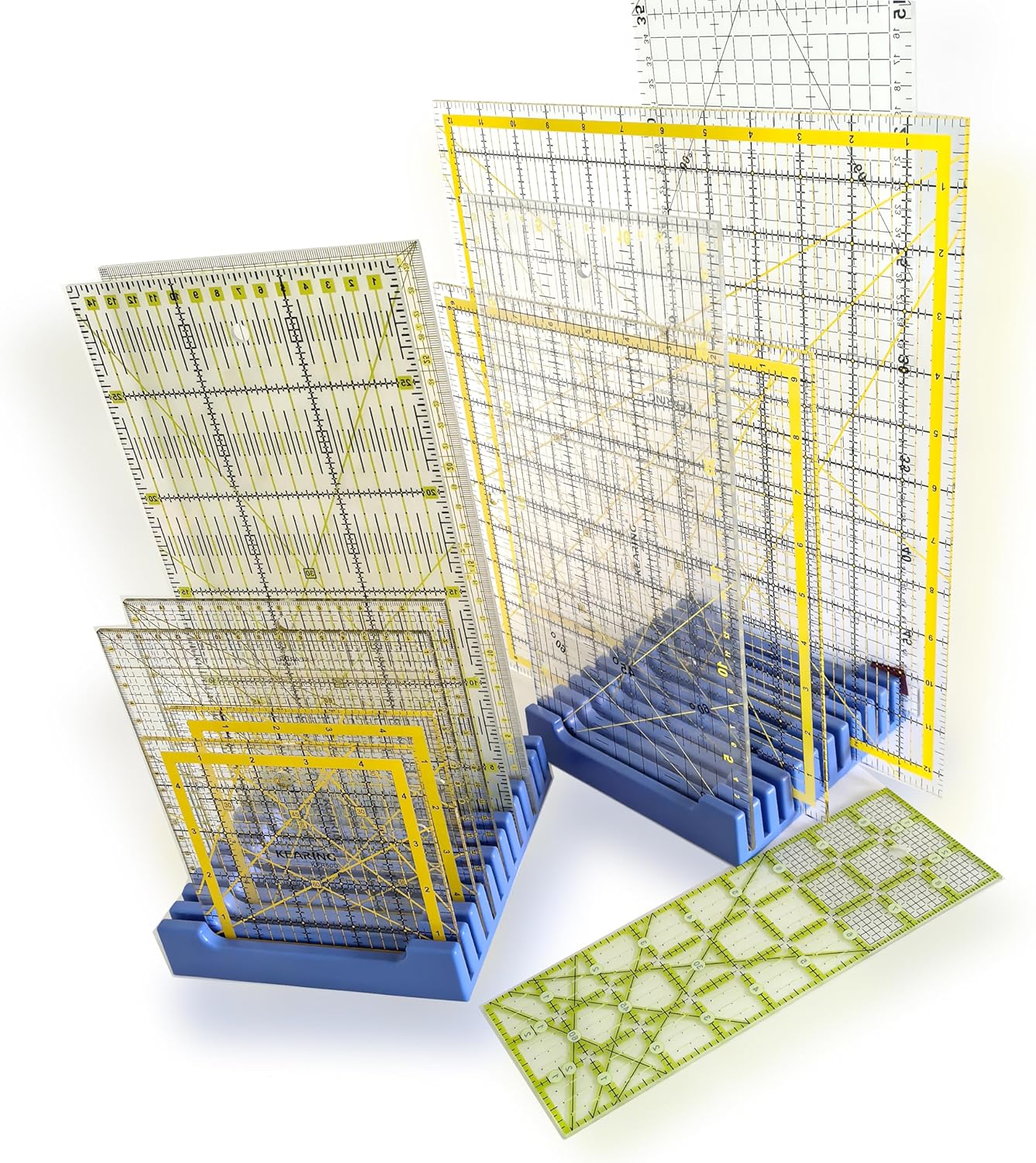 Storage Rack for Quilting Rulers, 12 Slot Ruler Holder Organizer and Storage (4-Pack)