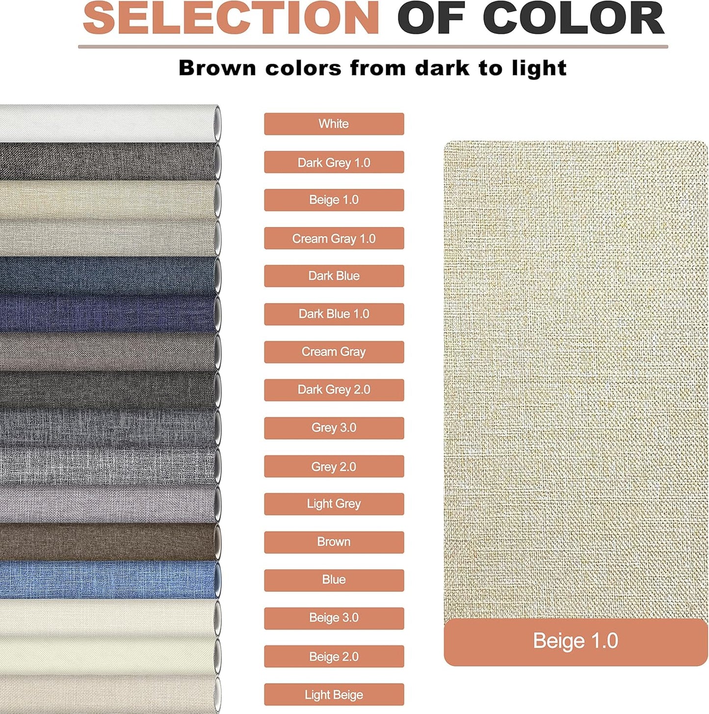 Coarse Linen Repair Patches, Self-Adhesive Linen Fabric Patches, 12X40 inch Extra Size, Multi Color, Can be Used for Linen Sofa Repair and Linen Clothes Repair(12" x 40",Beige 1.0)