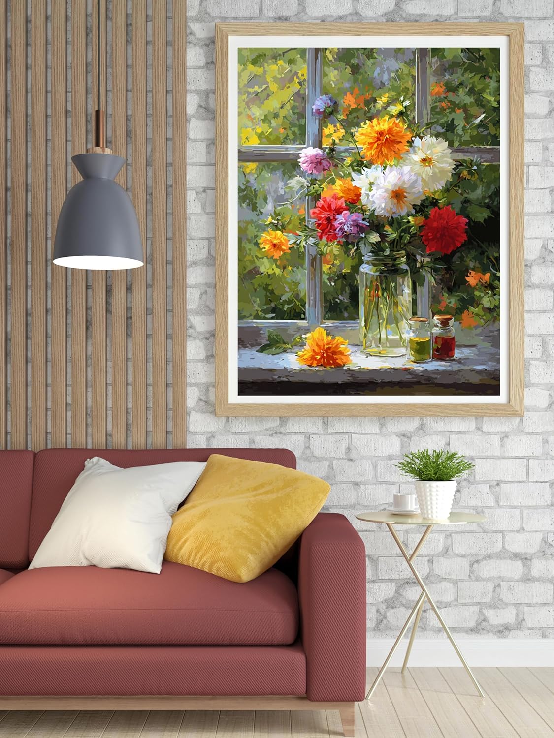 Moohue 14 ct Counted Cross Stitch Kits for Adults Flowers Cross Stitch Patterns Stamped Printed Cross Stitch Kits (Flowers 2)