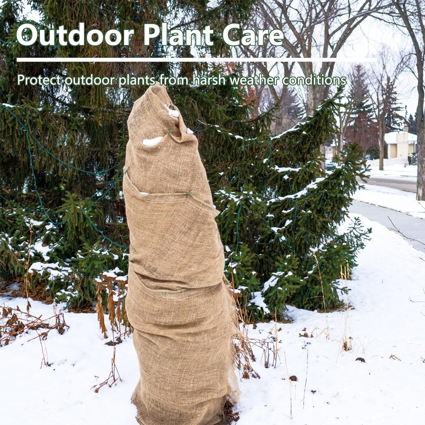 40“ x 80/160 Feet Burlap Roll Multipurpose Burlap Tree Wrap High Density Jute Fiber, Burlap Fabric for Gardening, Weed Barrier, Craft Projects and Party Decor (40in * 80ft)