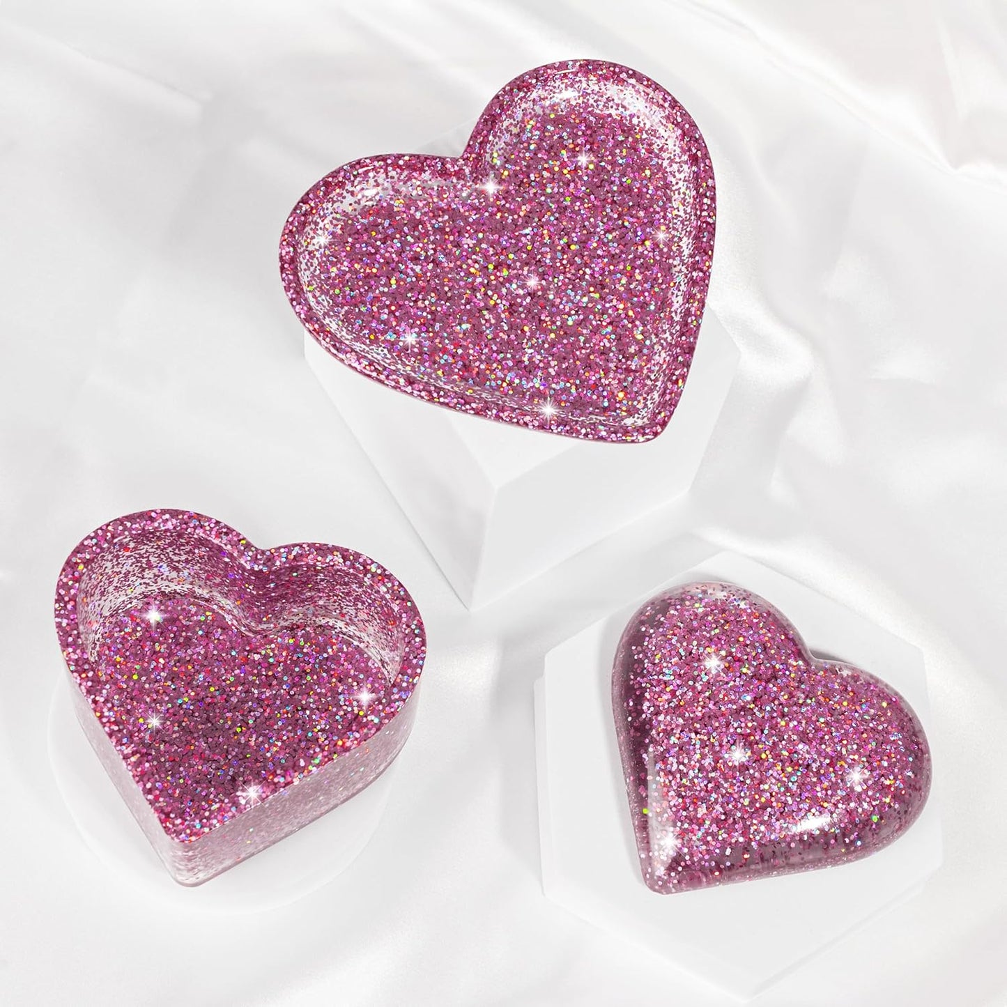 Hemway Polyurethane & Epoxy Resin Glitter 100g / 3.5oz Metallic Crystal Flake Additive for Flooring Jewelry Tumblers Glass Pigment - Extra Chunky (1/24" 0.040" 1mm) - Rose Pink Holographic