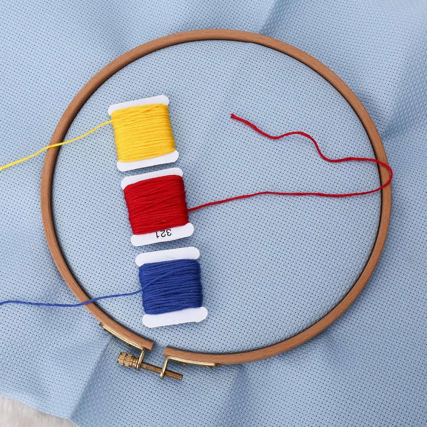 Aida Cloth 14 Count Cross Stitch Fabric,19×28inch (14CT, Sky Blue)