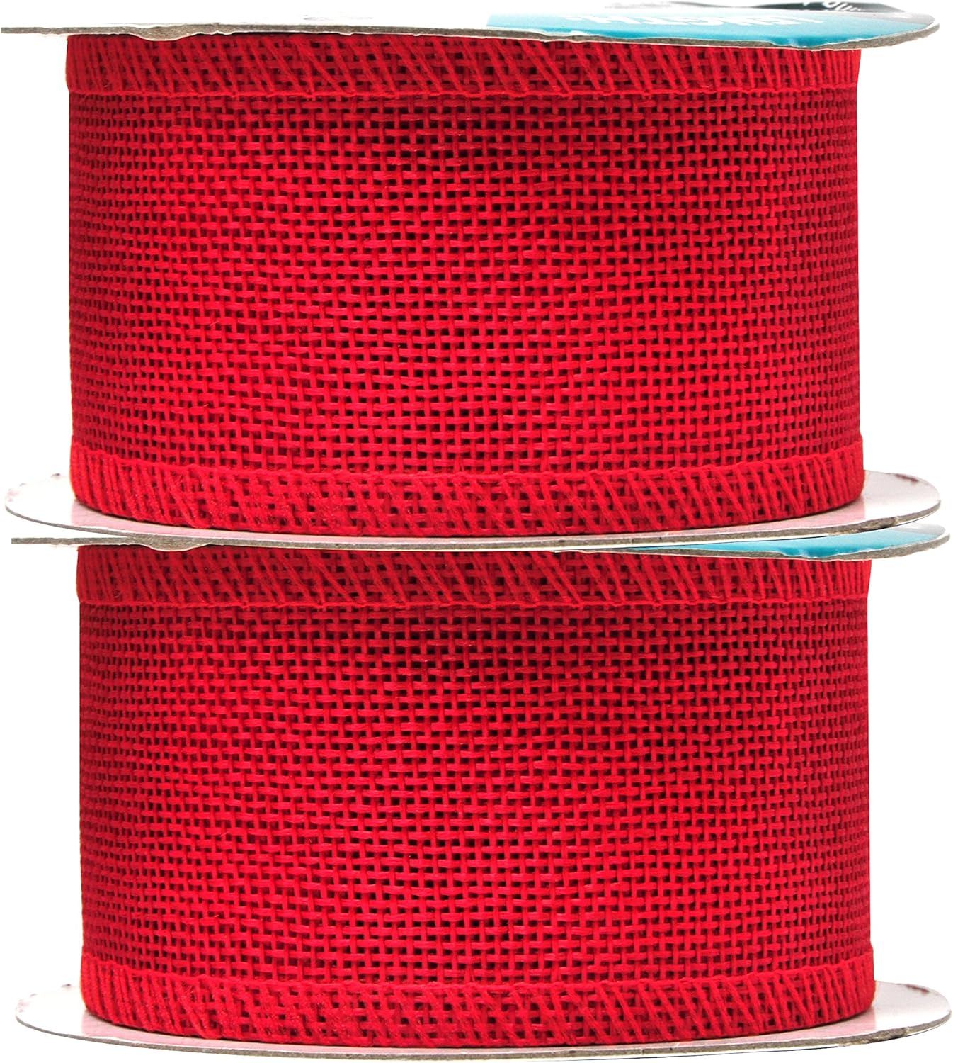 Mandala Crafts Red Burlap Ribbon 2 Inches Wide Jute Ribbons for Crafts - 20 Yds Roll Rustic Burlap Wrap Trim Ribbons for Wreaths Bows Wedding Party Decoration