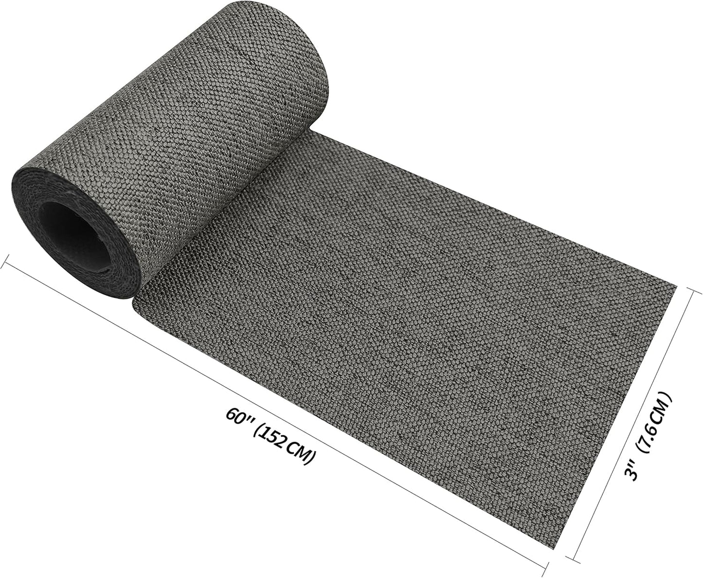 King Mountain Premium Linen Fabric Iron-on Repair Patch Kit, 3"x60" with Backing Glue, Decorative Patch for Inside & Outside Fabric Repair (Linen, Grey Coffee)