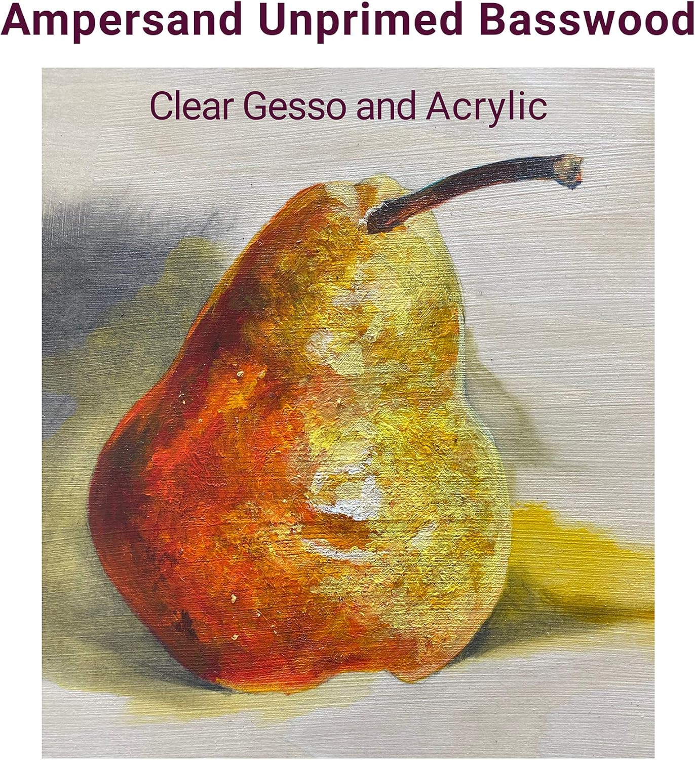 Ampersand Art Supply Unprimed Basswood Artist Panel, 7/8" Cradled Profile, 9"x12"