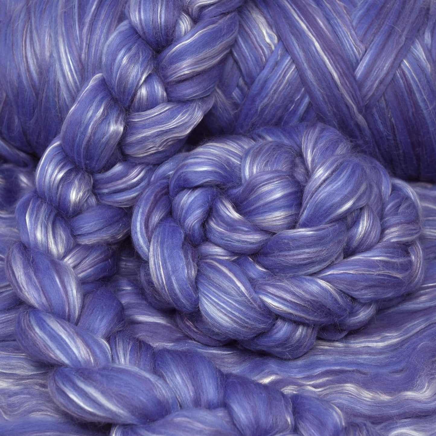 Merino Silk Luxe Tonal Designer Blend. Superfine Merino, Mulberry Silk, Tussah Silk. Top Roving for Spinning or Felting. Velvet Dream 1oz