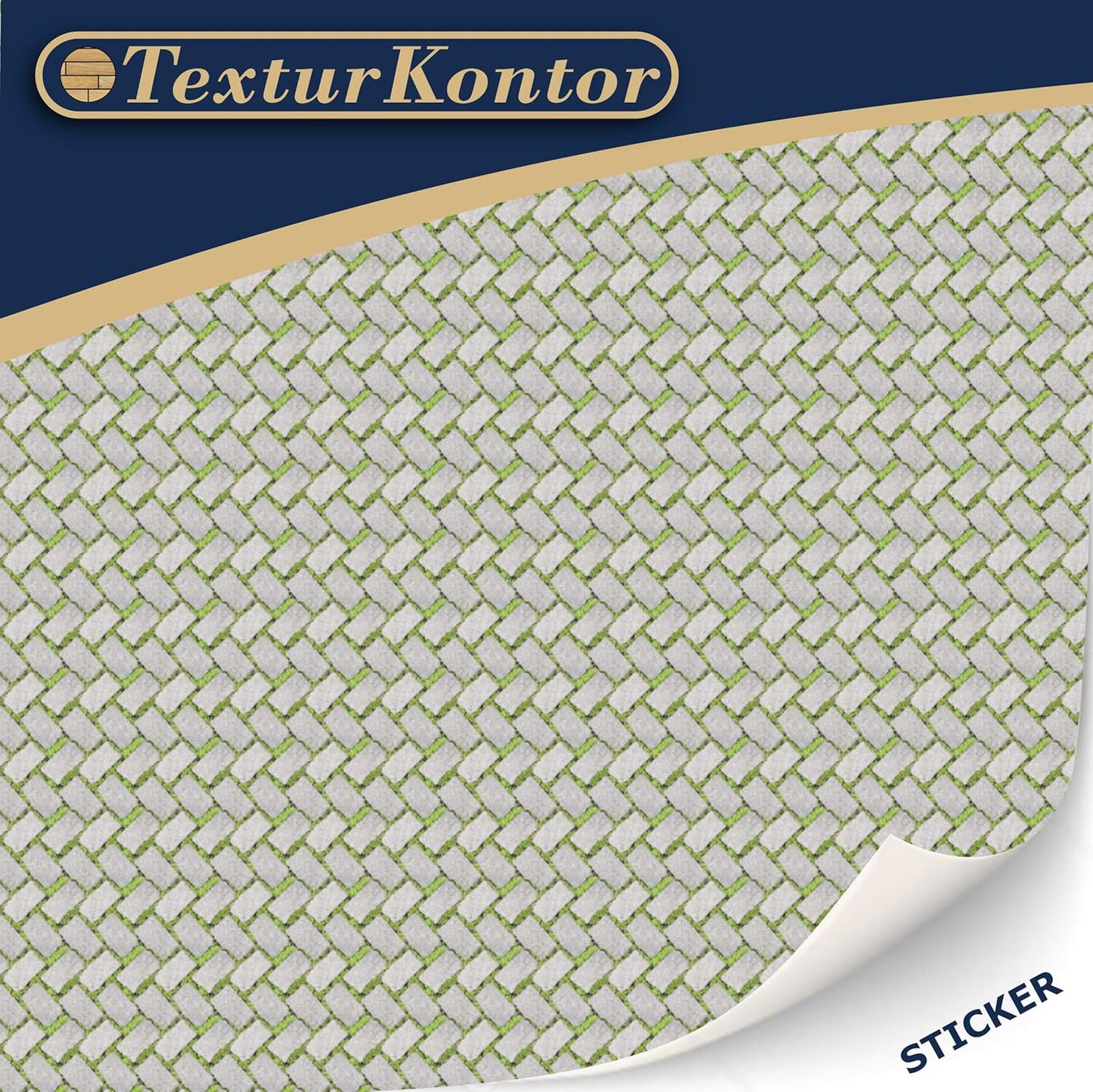 3 Sheets Self-Adhesive Decorative Film Paving Stones and Surfaces for Model Making in Scale 1:87 Scale H0 (UK: 3.5 mm Scale) (Paving Stones with Moss)