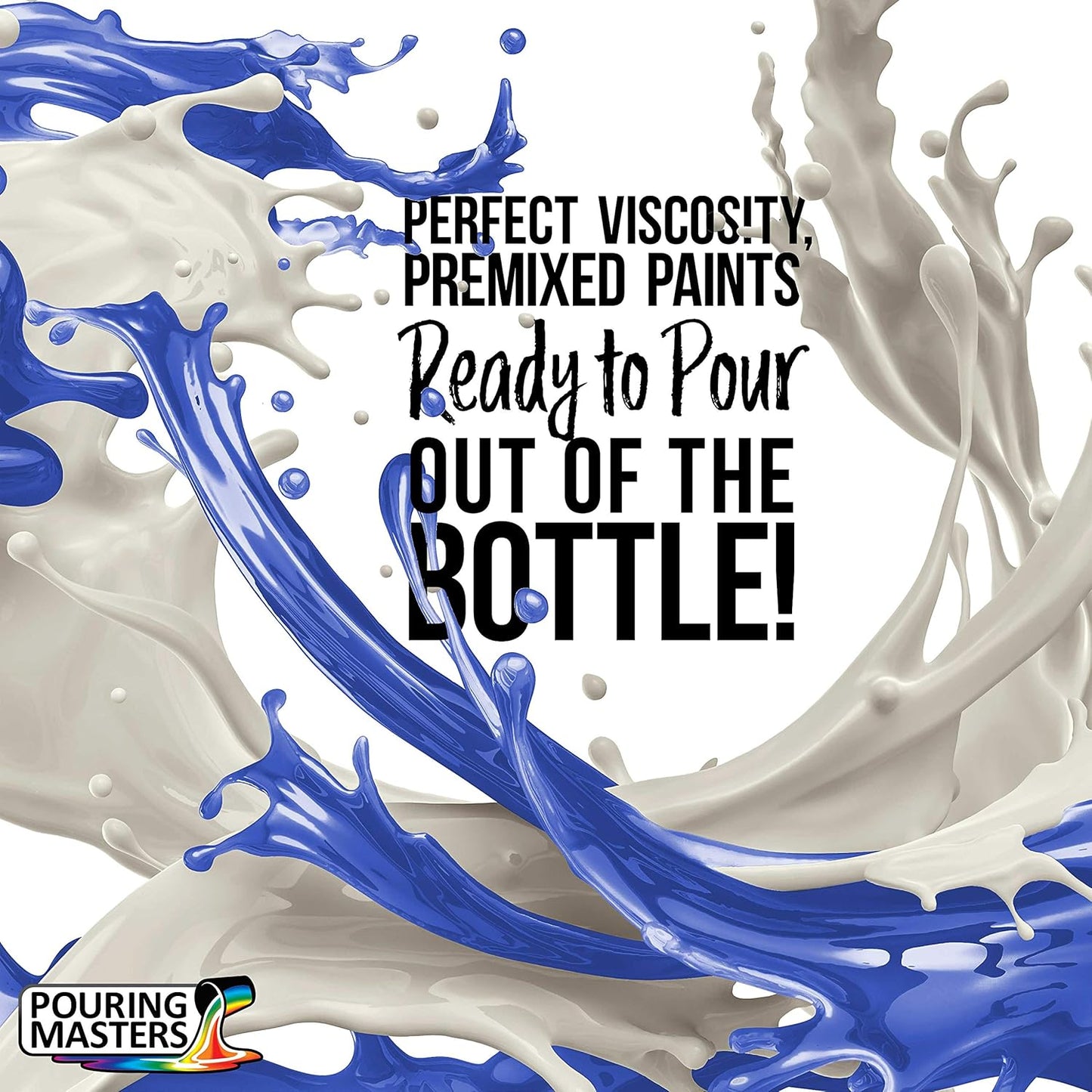 Pouring Masters Bluebonnet Ready to Pour Acrylic Pouring Paint - Premium 8-Ounce Pre-Mixed Fluid Acrylic Paint - Fluid Art Supplies for Canvas, Wood, Paper, Tile & Rocks