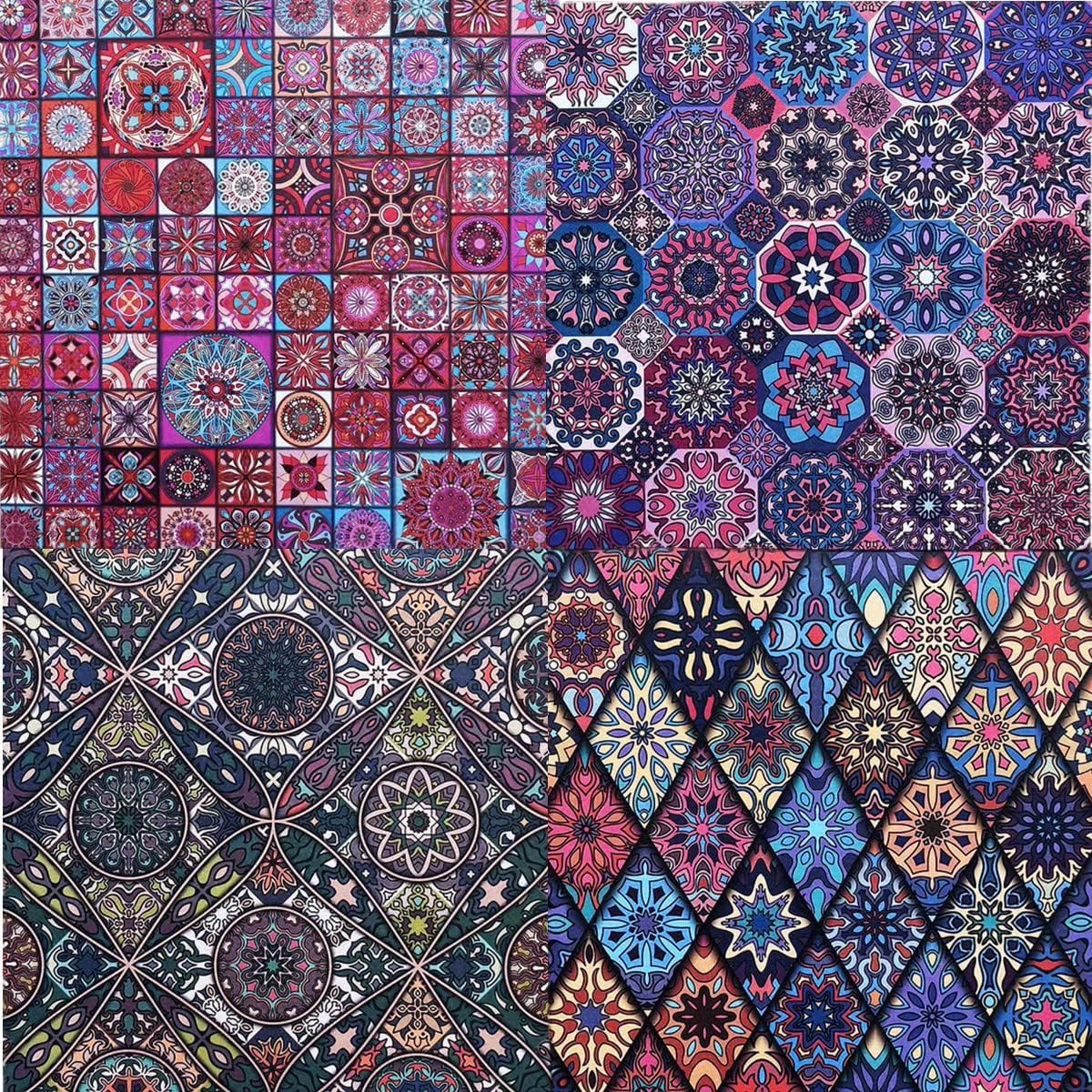 Groovy Boho Tribal Scrapbook Pad – 24 Bohemian Sheets for Scrapbooking, Junk Journals, Collage, Decoupage, Card Making & Mixed Media, 6x6 Single-Sided Craft Paper