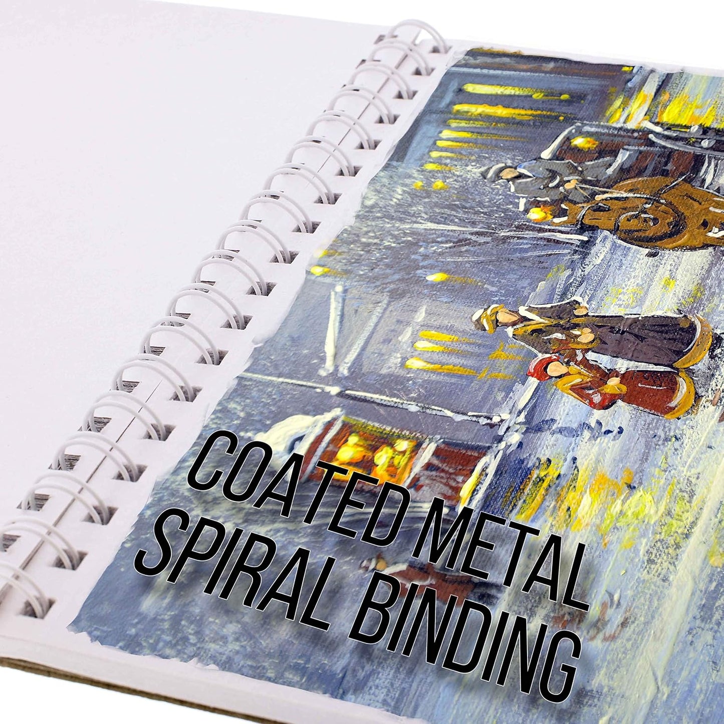 U.S. Art Supply 9x12 Premium Heavy-Weight Acrylic Painting Paper Pad, 246lb (400gsm), 2 Pack, 12 Sheets, Spiral Bound, for Acrylic Paint