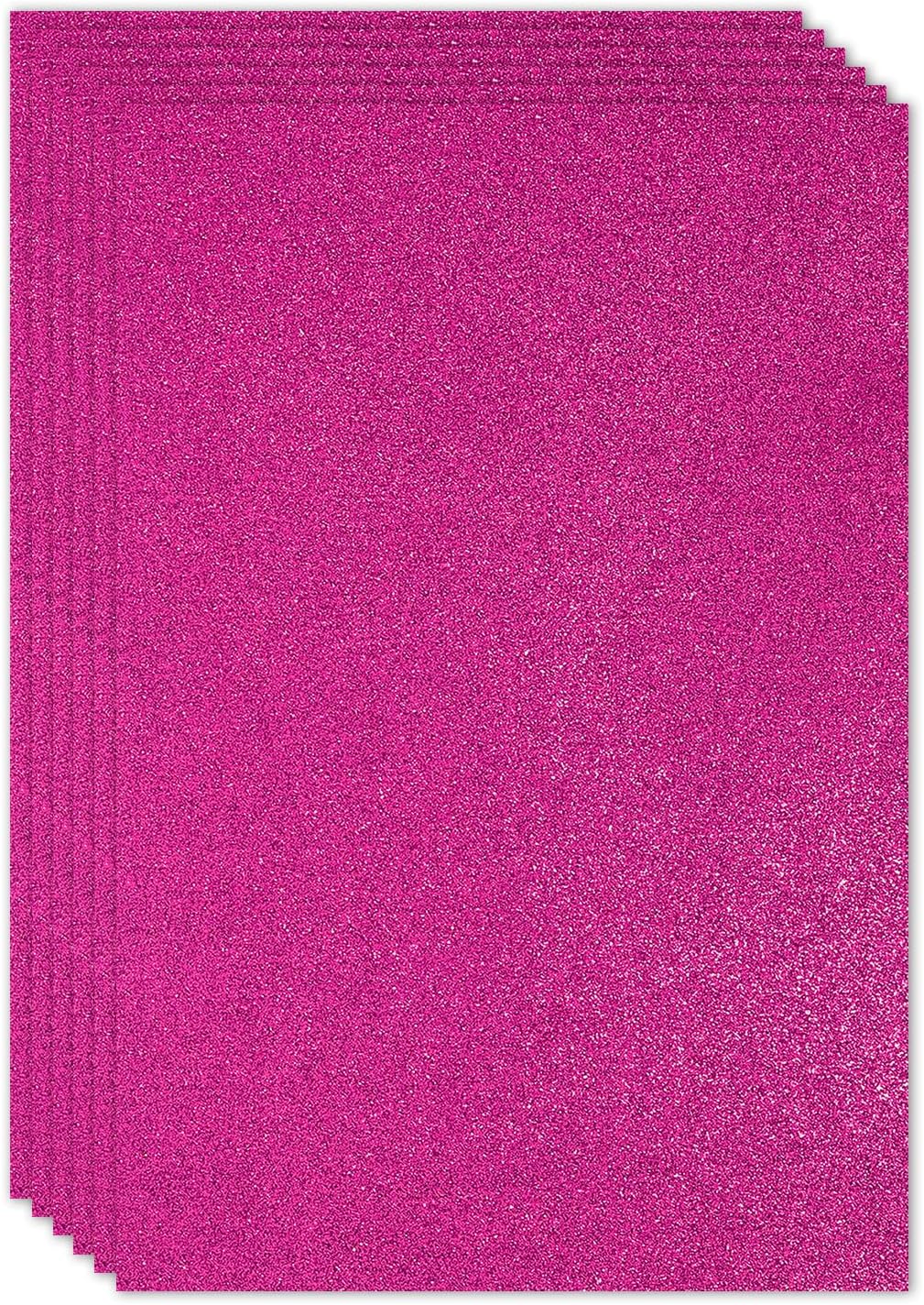 PATIKIL 2mm(1/10") Thick Non Adhesive Glitter Foam Sheet 16x24inch(40x60cm) Purple Red, EVA Shiny Foam Board for Craft, 6 Pcs