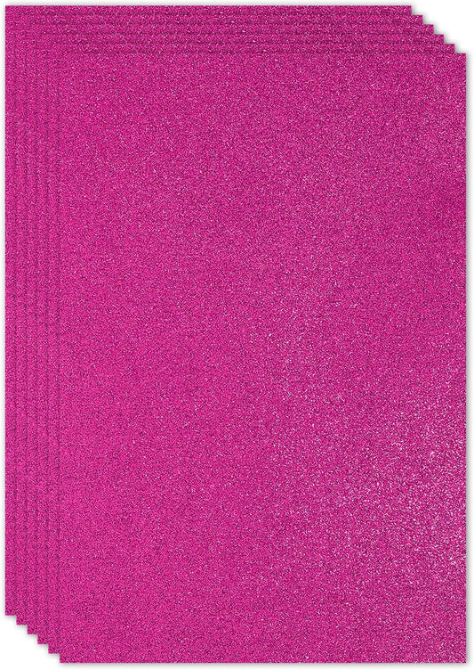 PATIKIL 2mm(1/10") Thick Non Adhesive Glitter Foam Sheet 16x24inch(40x60cm) Purple Red, EVA Shiny Foam Board for Craft, 6 Pcs
