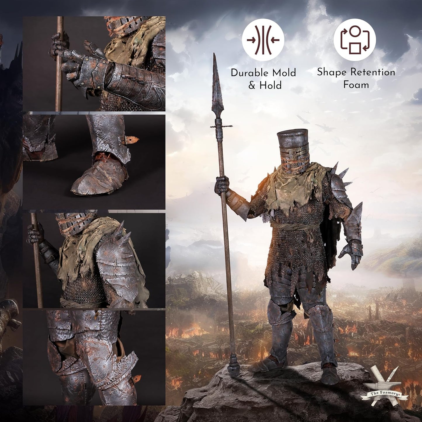 2-Pack EVA Foam Cosplay Bundle - 2 Pack: 1mm Thick (Black) 14" x 39" Sheet - Premium Foam Sheets - Ultra High Density Craft Foam 85 kg/m3 - by The Foamory