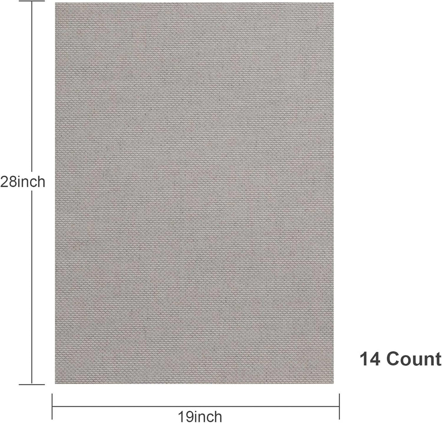 Aida Cloth 14 Count Cross Stitch Fabric,19×28inch (14CT,Oatmeal)