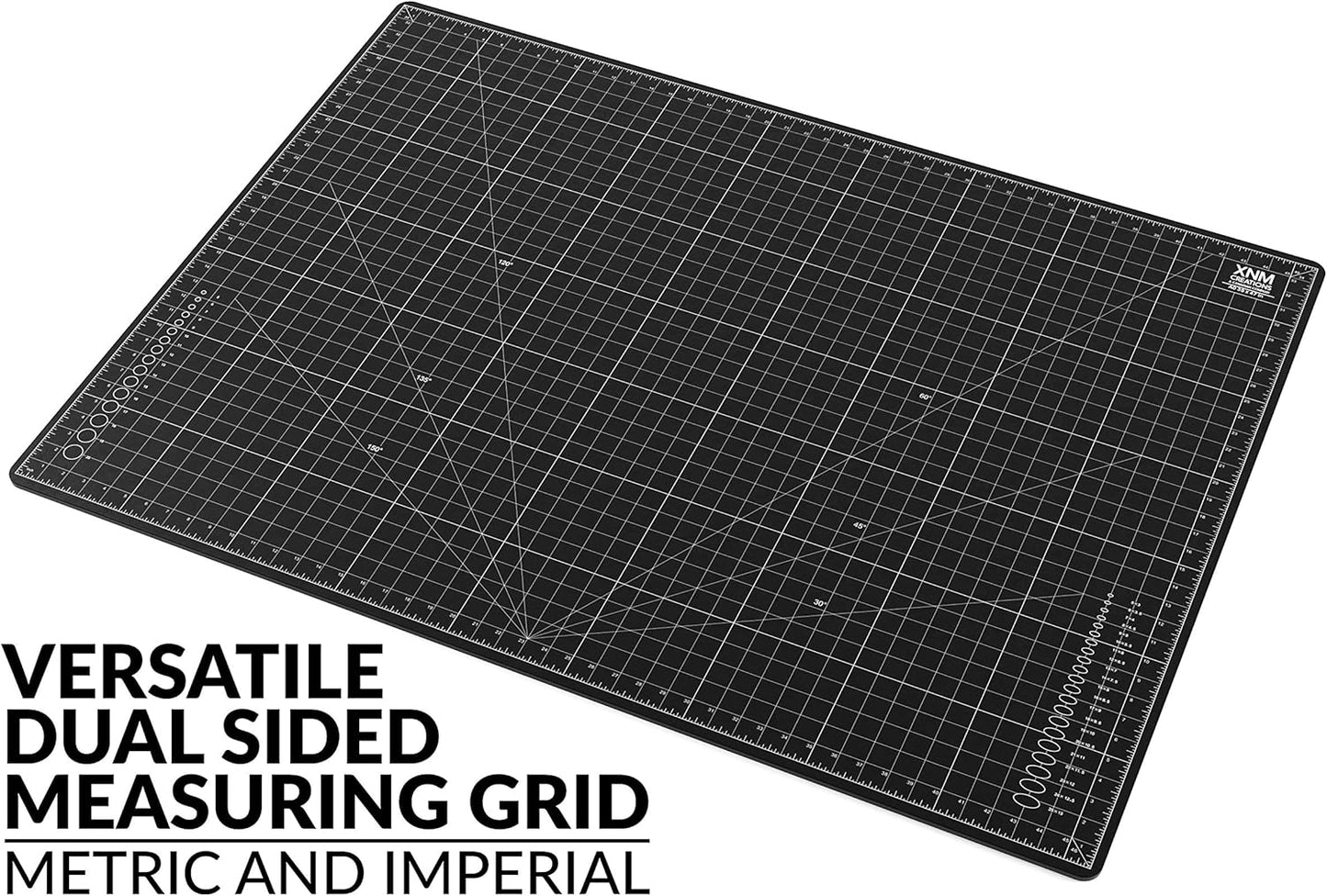 Premium Self Healing Cutting Mat - 36 Inches by 48 inches - A0-3 Layer Quality PVC Construction - Dual Sided, Imperial and Metric Grid Lines - Perfect for Cutting, Sewing, and Crafts