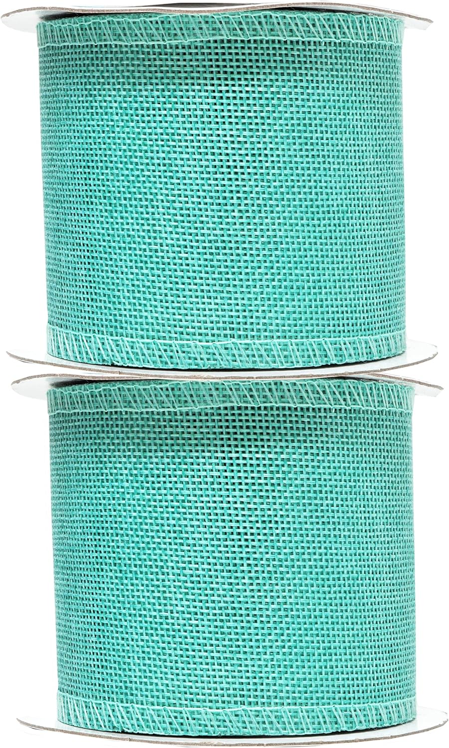 Mandala Crafts Turquoise Burlap Ribbon 3 Inches Wide Jute Ribbons for Crafts - 20 Yds Roll Rustic Burlap Wrap Trim Ribbons for Wreaths Bows Wedding Party Decoration