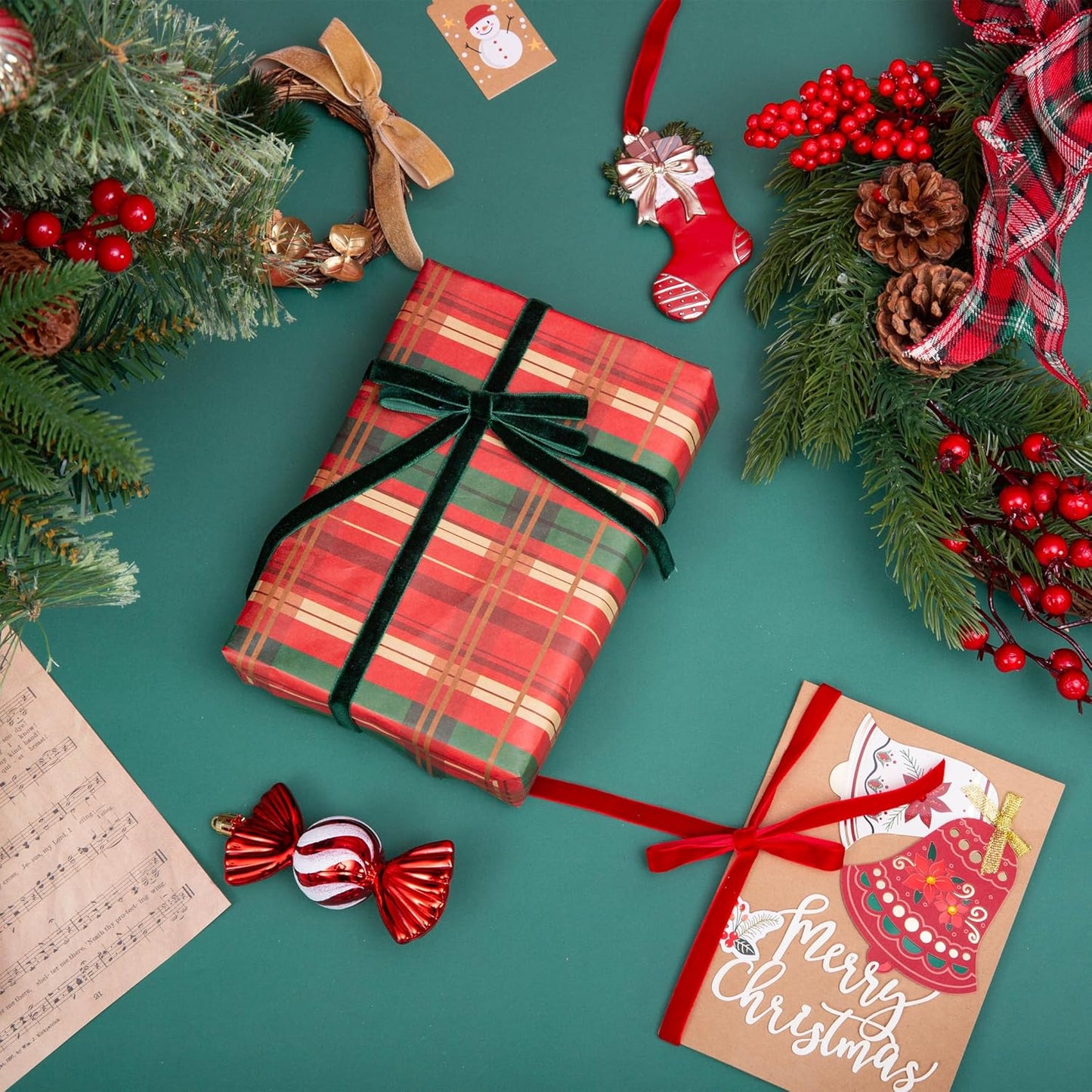 Vintage Red Velvet Ribbon, 3/8 Inch X 25Yd