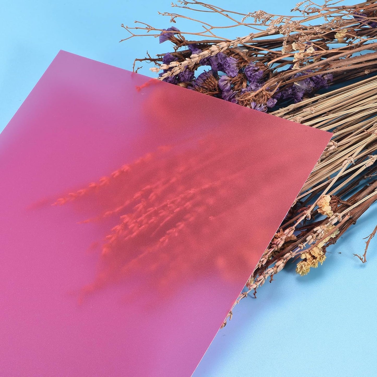 uxcell 4Pcs A4 Gel Light Lighting Filter Overlay Transparent Color Correction Plastic Vinyl PVC Sheets Photography Television Matte Red,0.5mm