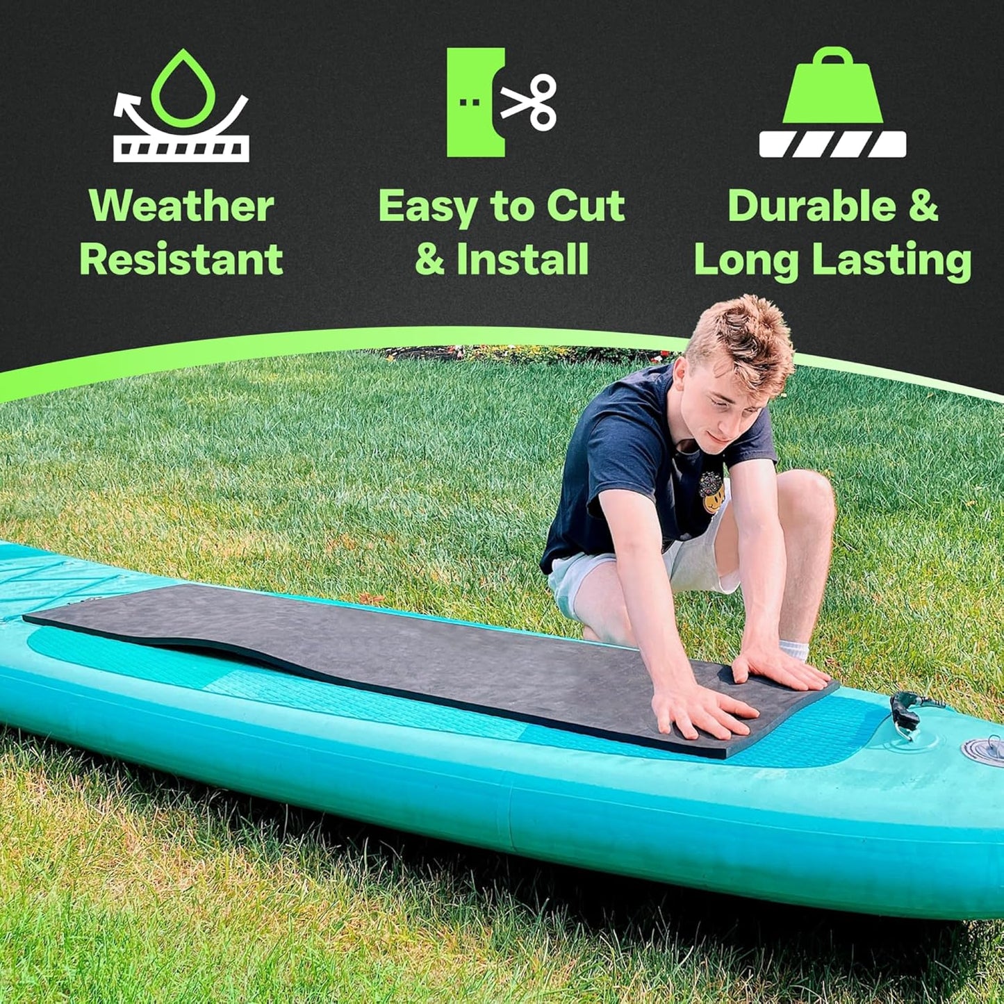 XCEL Foam Roll with Self Adhesive – Gray, 60" x 16" x 1/2" Closed Cell Foam Rubber Water Resistant Padding Sheet – Home, Marine, Garage, Auto Insulation & Cosplay (Gray, 60" x 16" x 1/2")