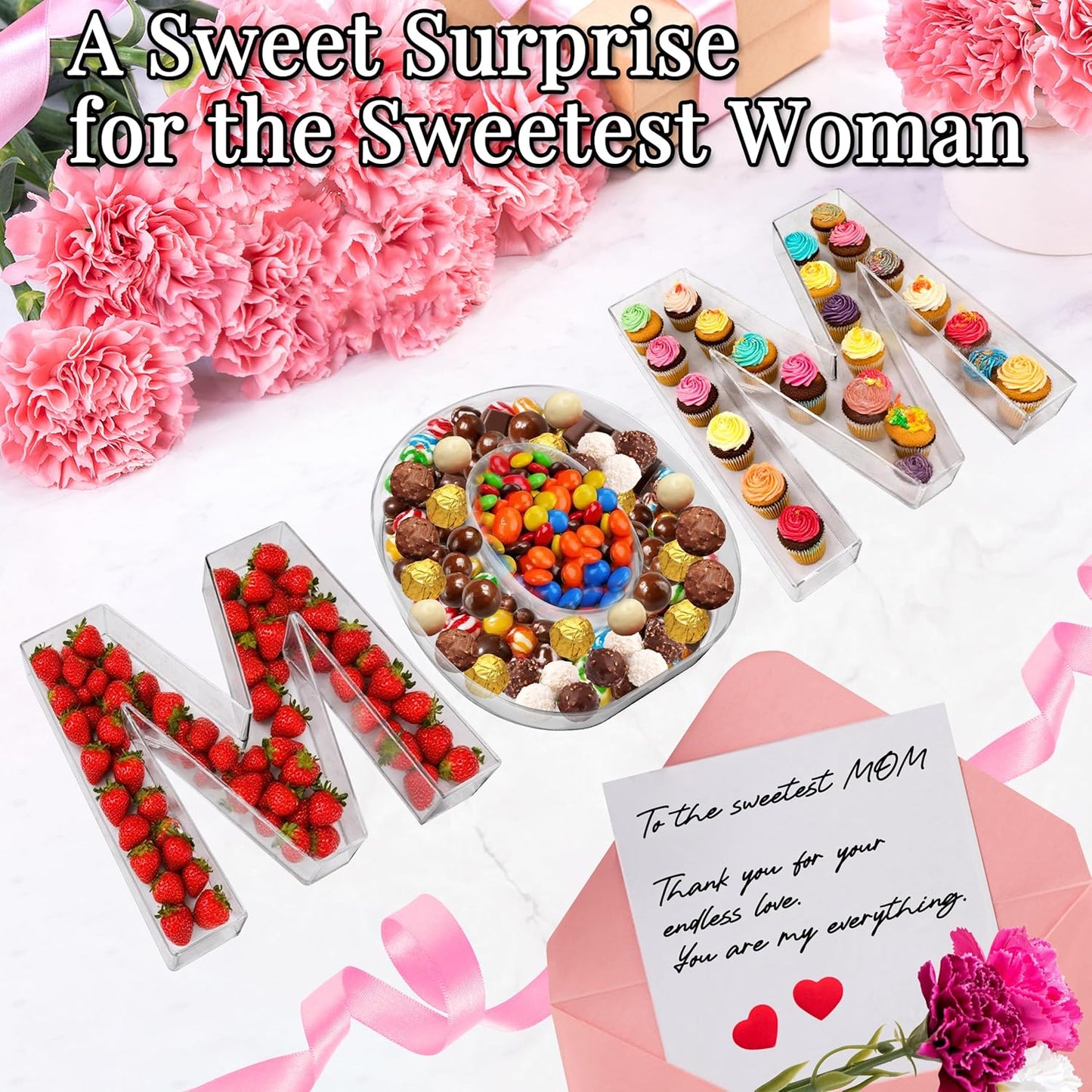 11" Clear Acrylic Letter & Number Charcuterie Tray-Reusable Fillable Alphabet Box for Displaying Candy,Cake,Snacks– Party Dessert Serving Plate for Birthday, Wedding Anniversaries, Baby Shower (H)