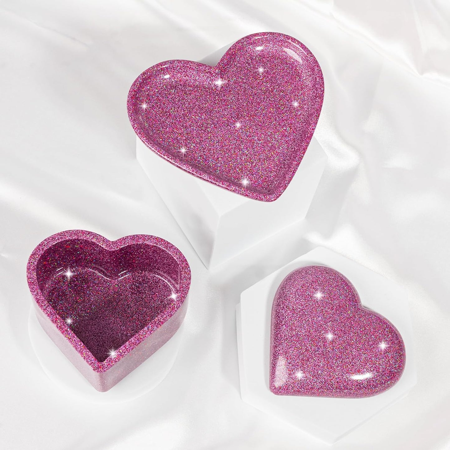 Hemway Polyurethane & Epoxy Resin Glitter 100g / 3.5oz Metallic Crystal Flake Additive for Flooring Jewelry Tumblers Glass Pigment - Microfine (1/256" 0.004" 0.1mm) - Rose Pink Holographic