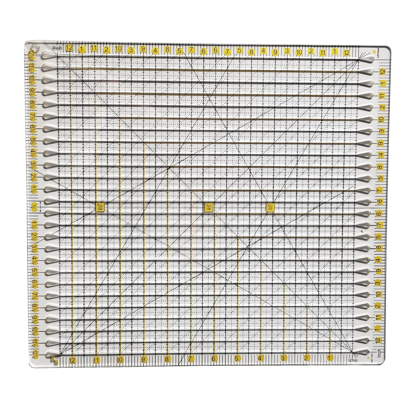 HONEYSEW Quilting Template Ruler Slotted Rulers Sewing Quilt Strip Rulers Guides for Fabric Precise Cutting Quilting Patterns Supplies 12.5"x12.5"