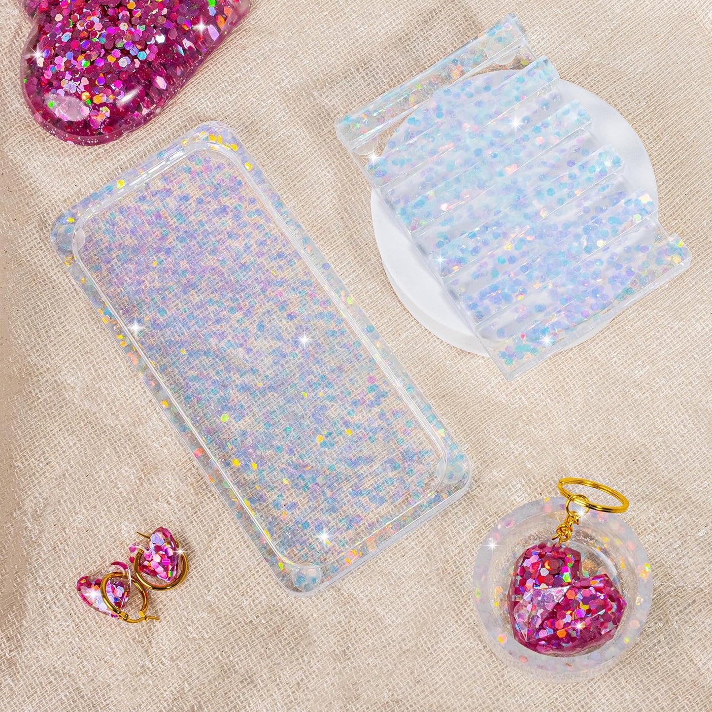 Hemway Polyurethane & Epoxy Resin Glitter 100g / 3.5oz Metallic Crystal Flake Additive for Flooring Jewelry Tumblers Glass Pigment - Super Chunky (1/8" 0.125" 3mm) - Mother of Pearl Iridescent