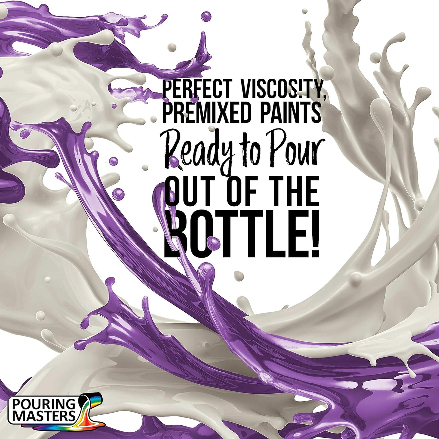 POURING MASTERS Grape Jelly Acrylic Ready to Pour Pouring Paint - Premium 8-Ounce Pre-Mixed Water-Based - for Canvas, Wood, Paper, Crafts, Tile, Rocks and More