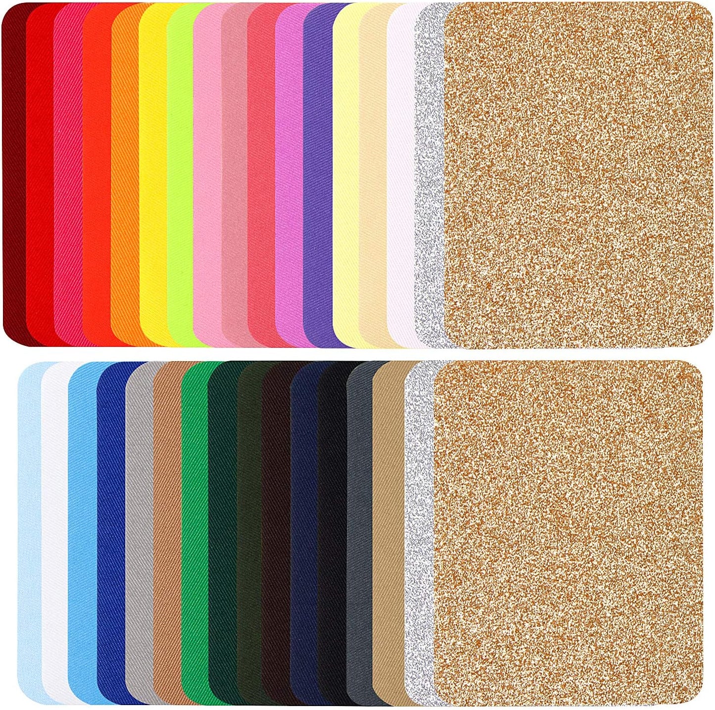 AUGSHY 33 Pcs Iron On Patches, 31 Colors Great for Jeans Crafts