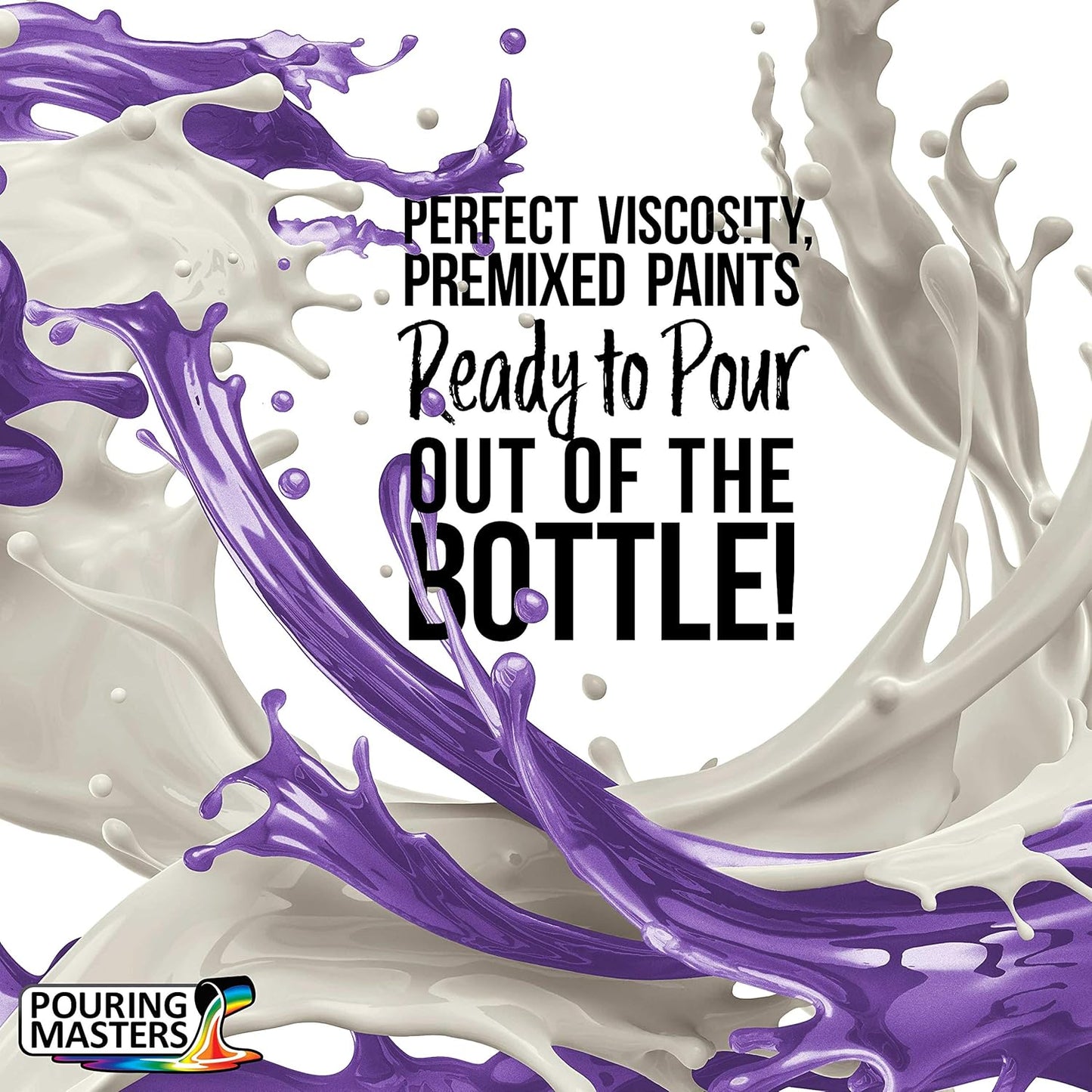 Pouring Masters Plum Crazy Purple Metallic Pearl Ready to Pour Acrylic Pouring Paint - Premium 8-Ounce Pre-Mixed Fluid Acrylic Paint - Fluid Art Supplies for Canvas, Wood, Paper, Tile & Rocks