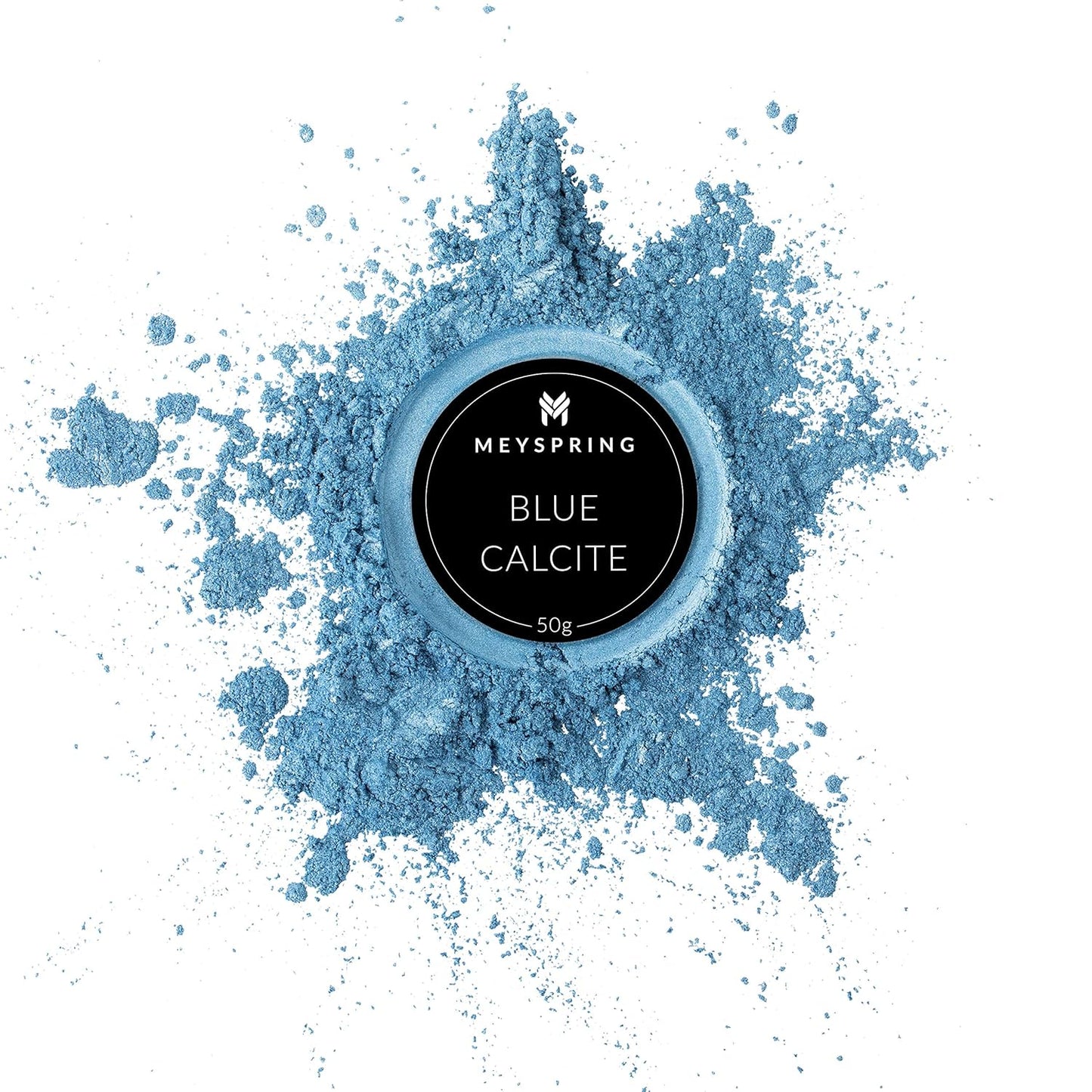 MEYSPRING Blue Calcite - Mica Powder for Epoxy Resin - Pigment Powder for Resin Art - Epoxy Dye for Woodworking