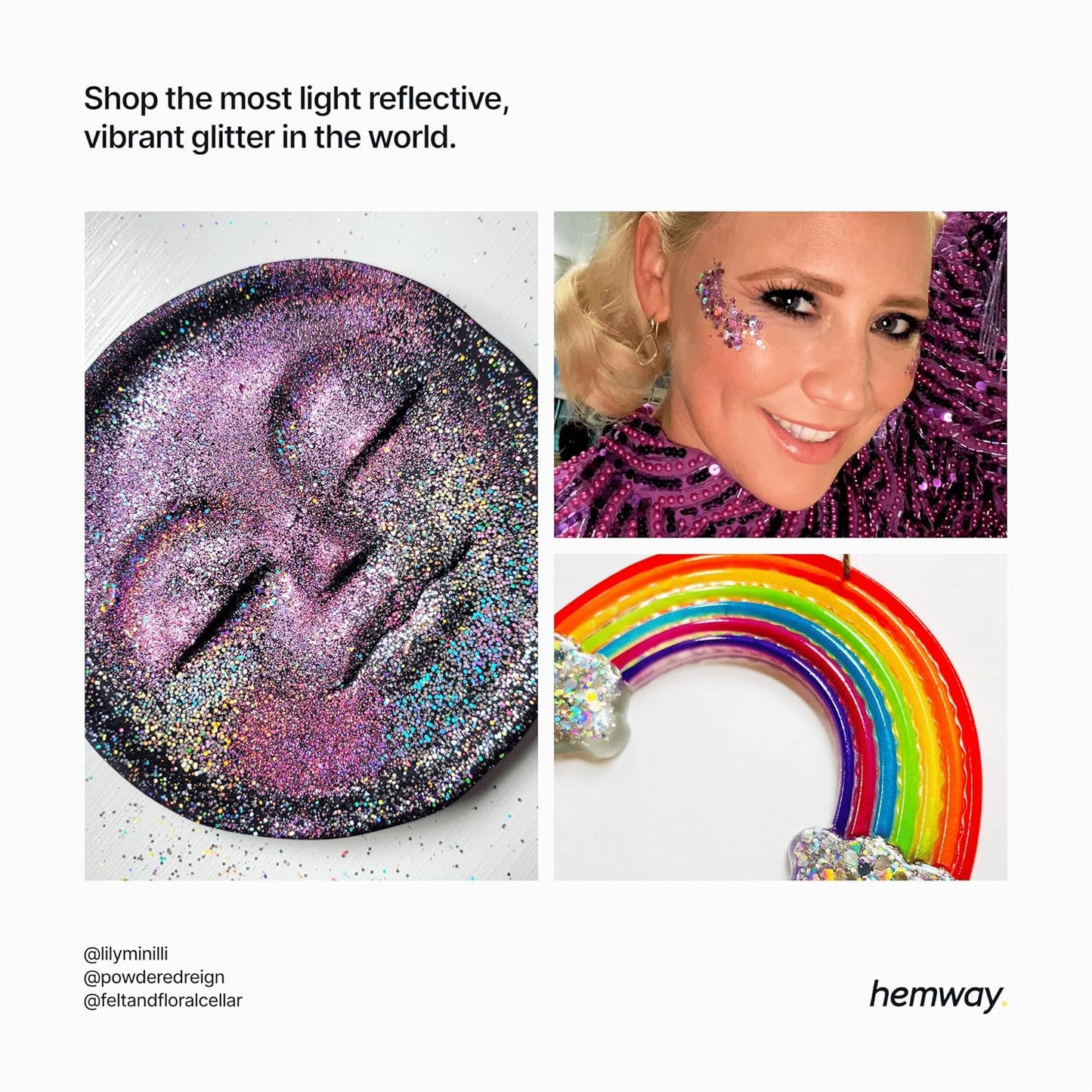 Hemway Glitter for Resin 100g Lavender Purple Metallic Crystals for Epoxy Craft Super Chunky Flakes Tumblers Wax Melt