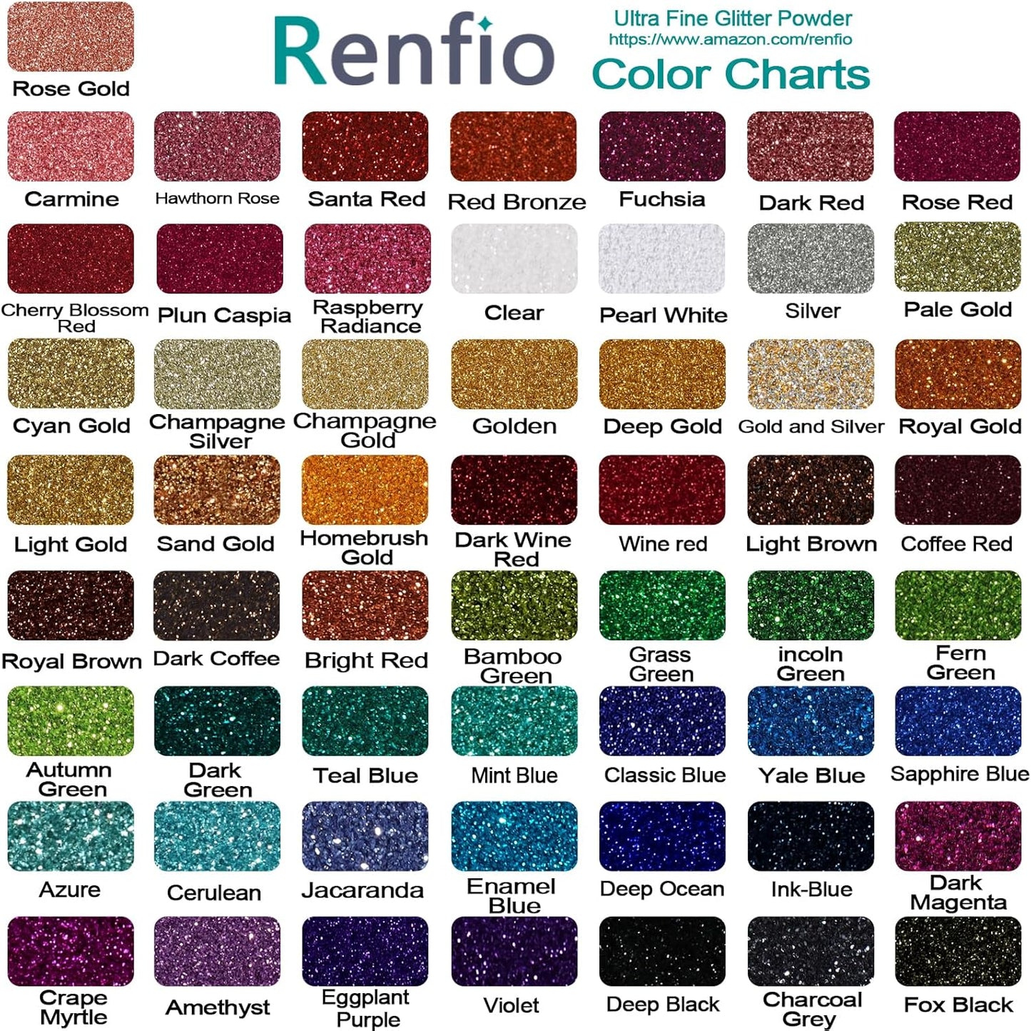 Renfio Ultra Fine Glitter Powder Metallic Resin Glitter 2.11 Oz (60g) PET Flakes Crafts Sequins 1/128" 0.008" 0.2mm Epoxy Chips Flakes for Tumblers Slime Decoration - Dark Magenta